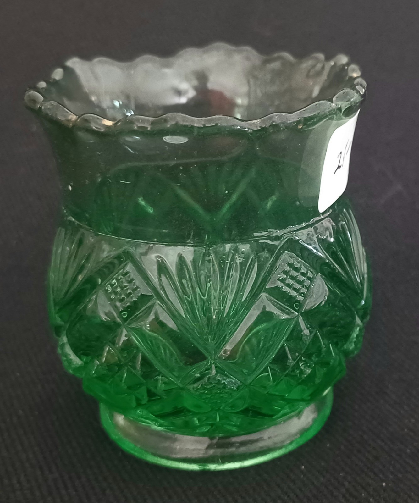 EAPG Indiana Tumbler & Goblet Co/ McKee Brothers #75/ 103 Dark Green Toothpick