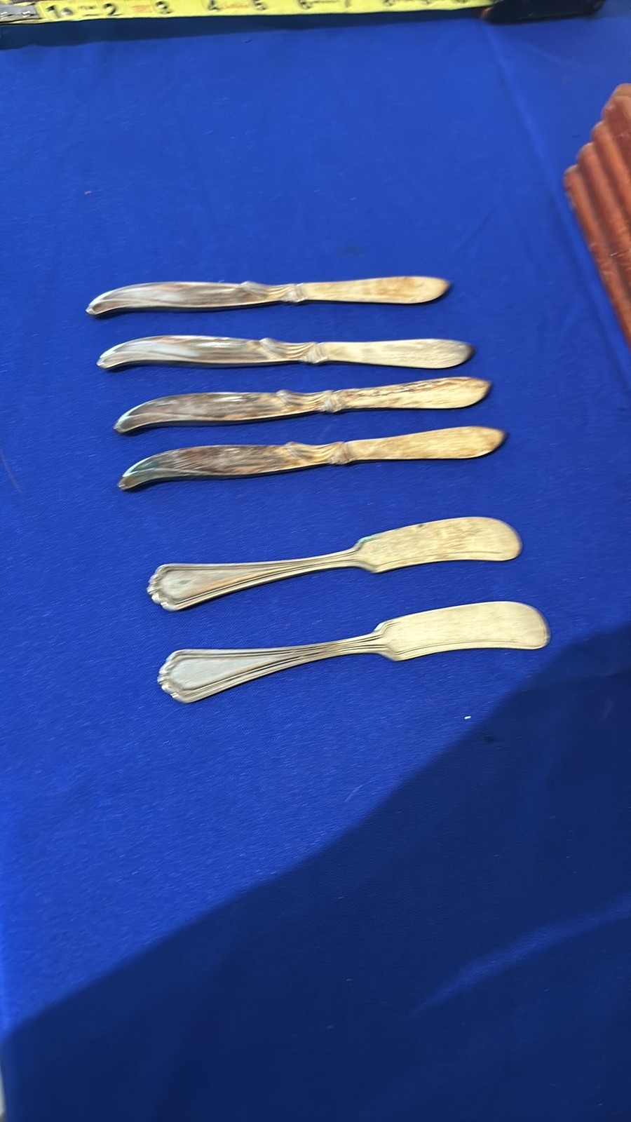 Vintage Silverplate Butter Knife and Spreader (6 Pieces)