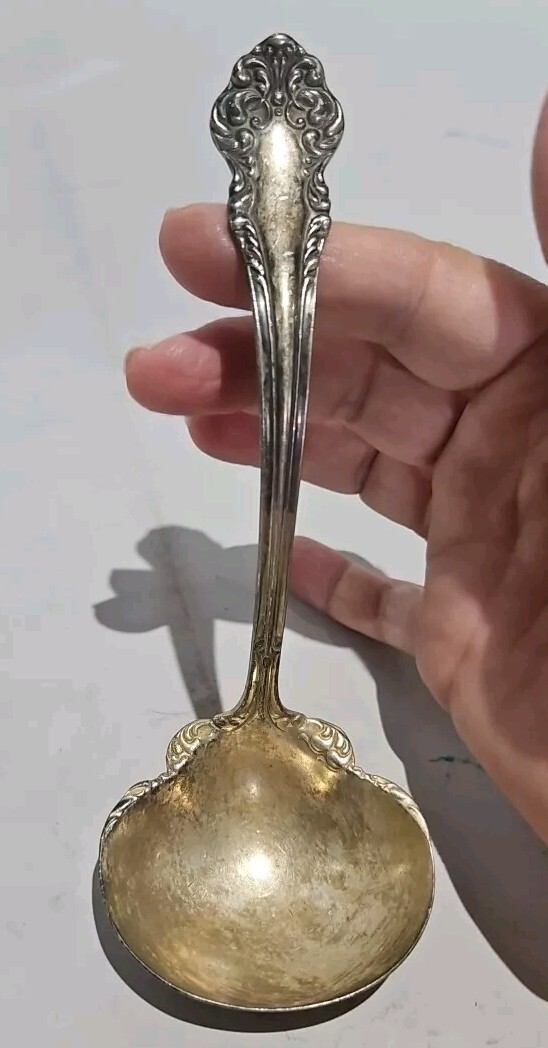 VINTAGE COMMUNITY TRIPLE PLUS SILVER LADLE ♡ 6.75″ LONG