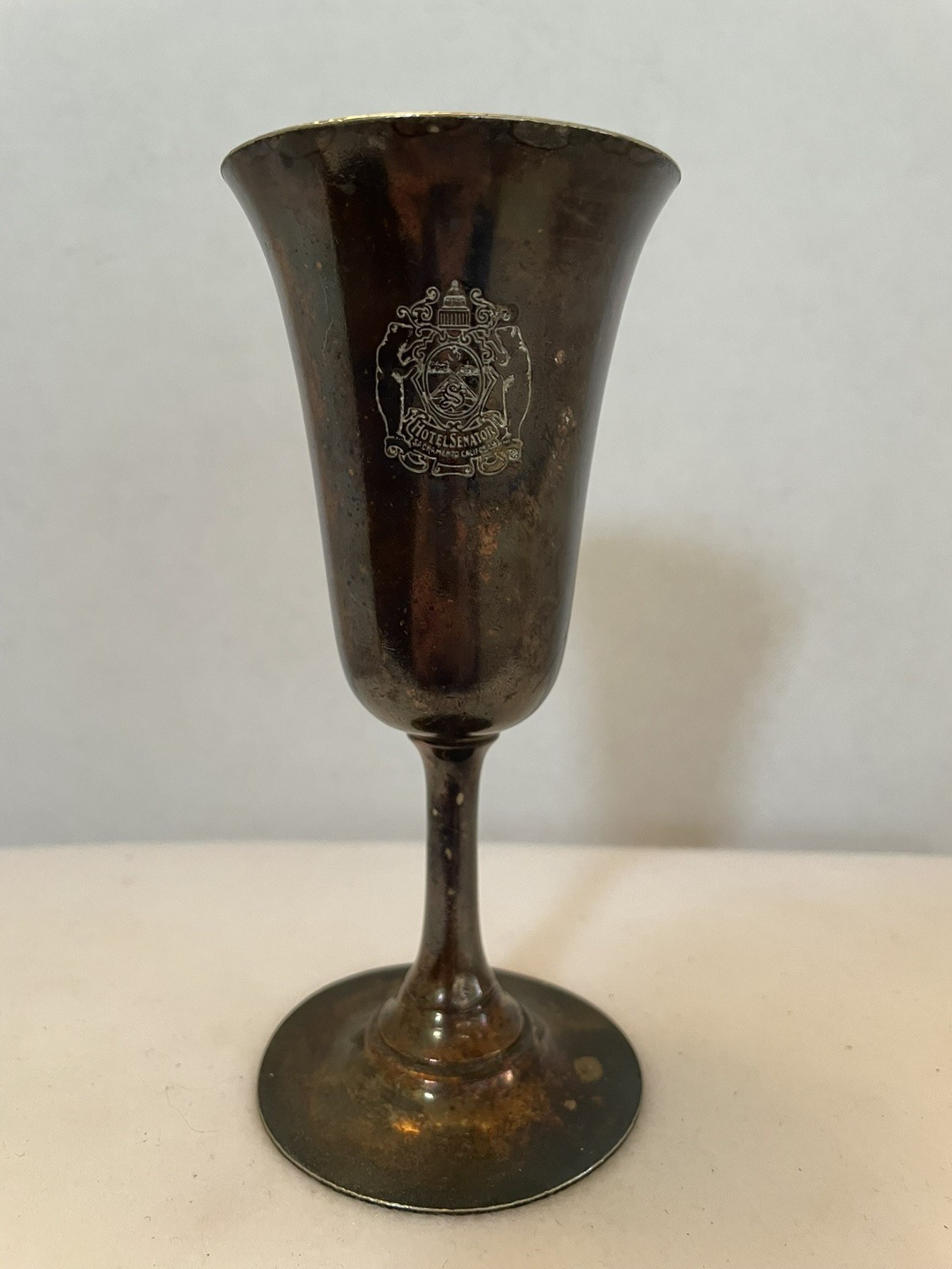 Goblet Antique Reed & Barton Silver Soldered Plated 1931 Senator Hotel Chalice