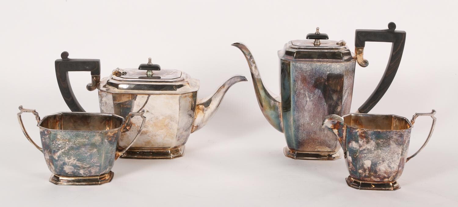 Anne Eisenhower Estate Art Deco Silver Tea Set Owned By President Eisenhower