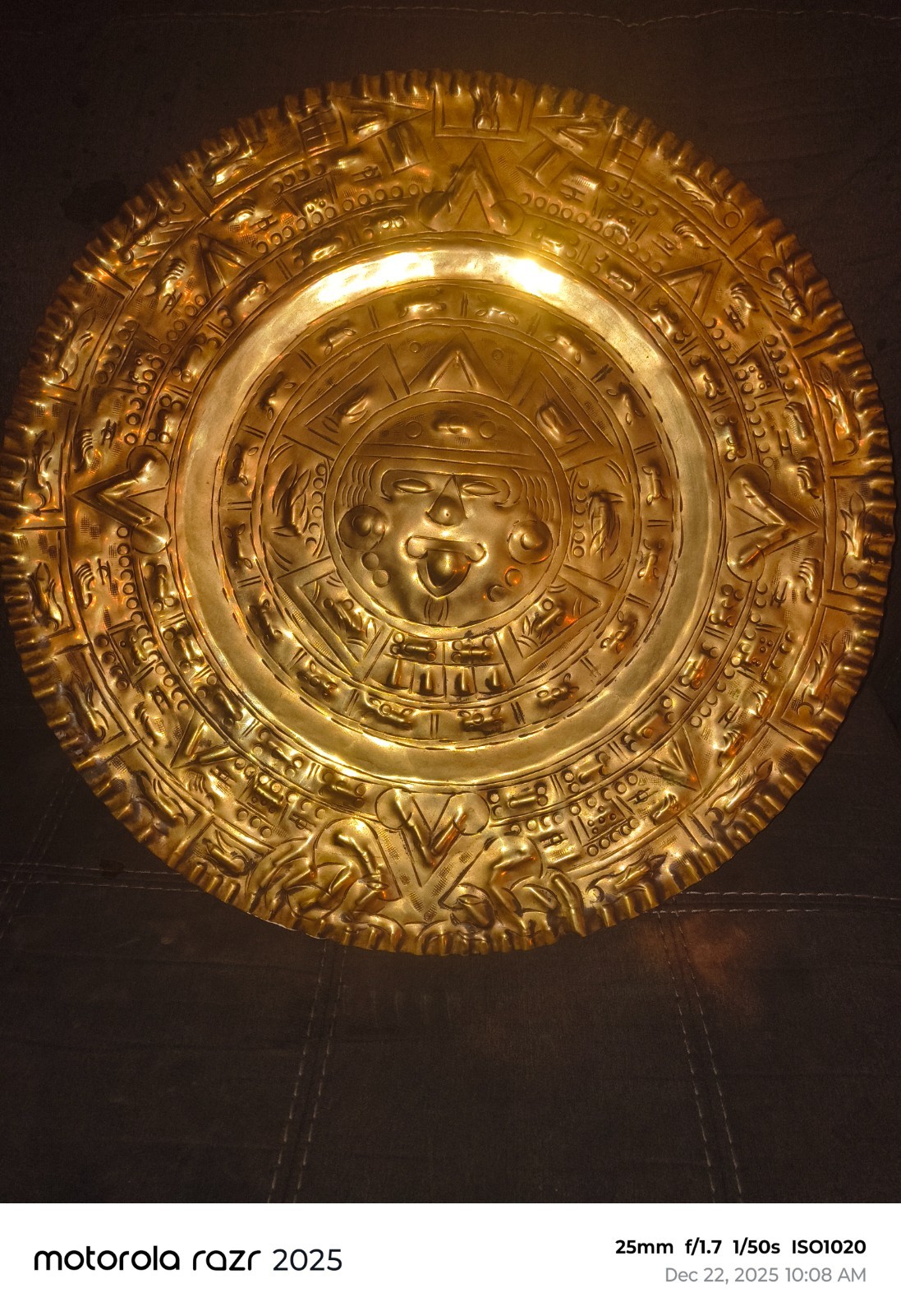 24 inch solid copper handmade mayan doomsday calendar wall art