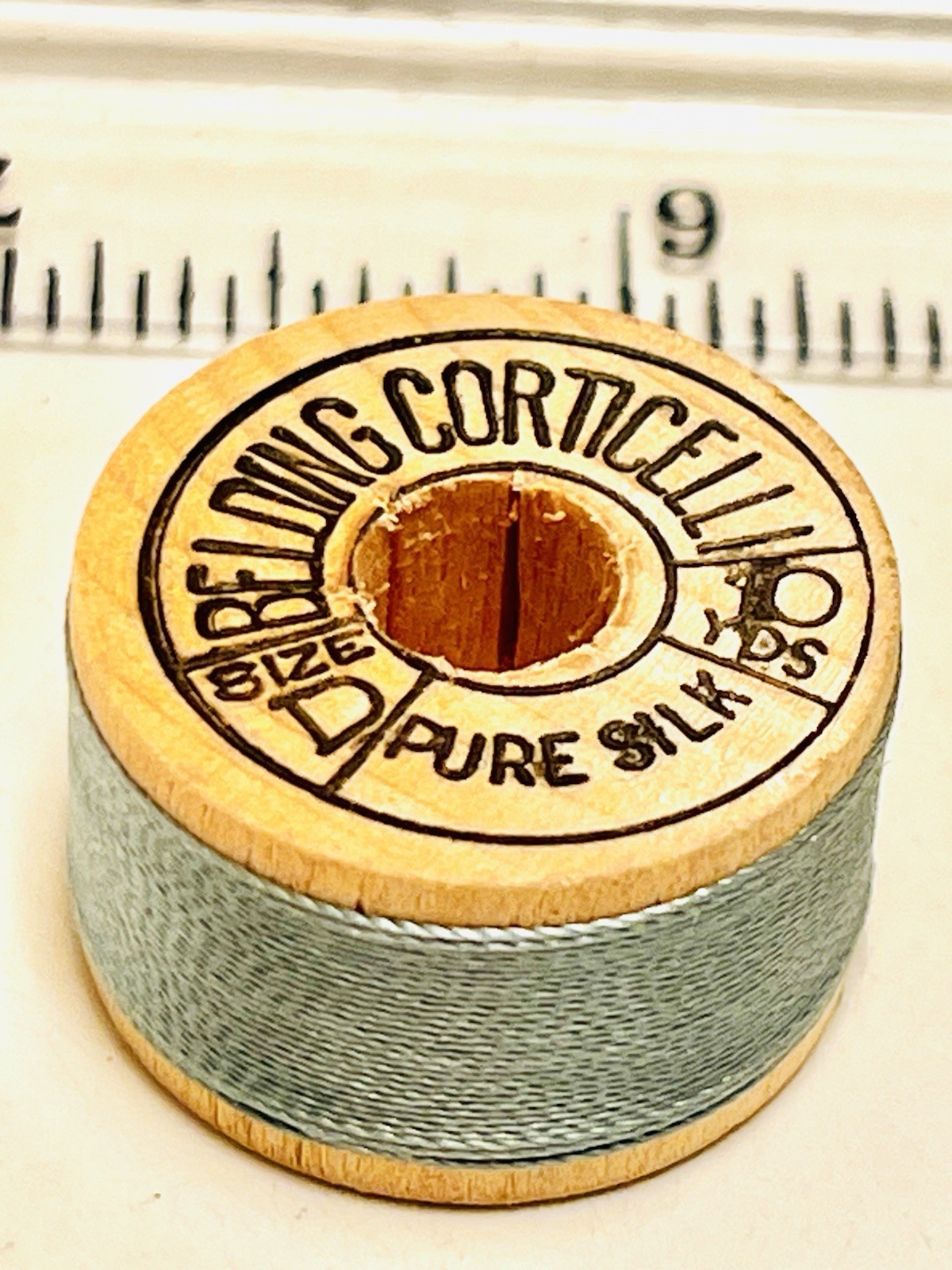 VTG Silk Thread BELDING CORTICELLI Buddha Blue Green Fly Fish Tying Sewing 6360