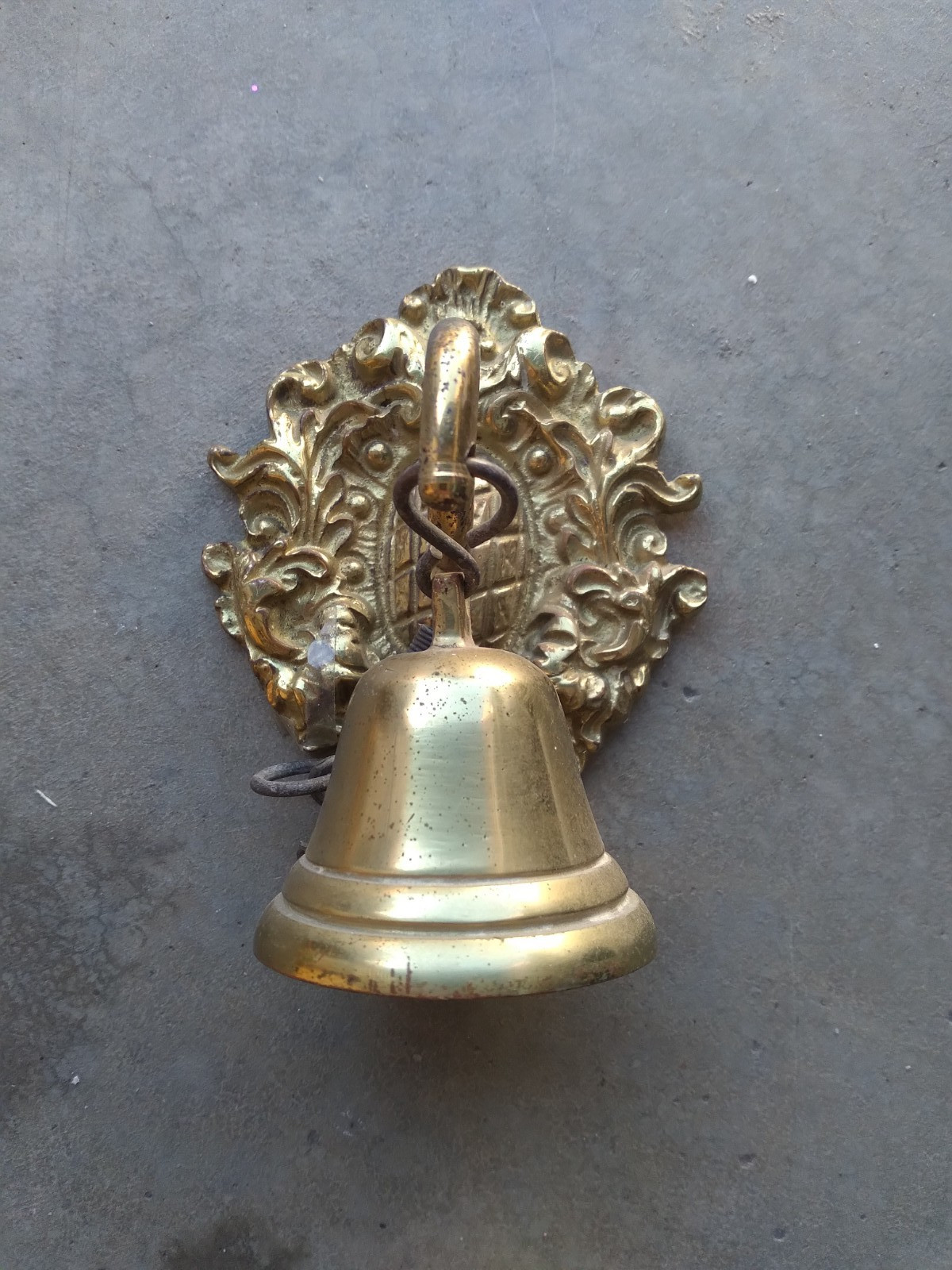 Antique Brass Bell Door Knocker Solid