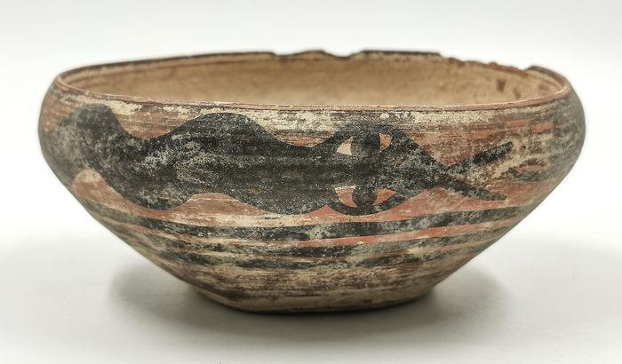 Indus Valley Small Terracotta Bowl with Snake Motif 3300-2000 BCE