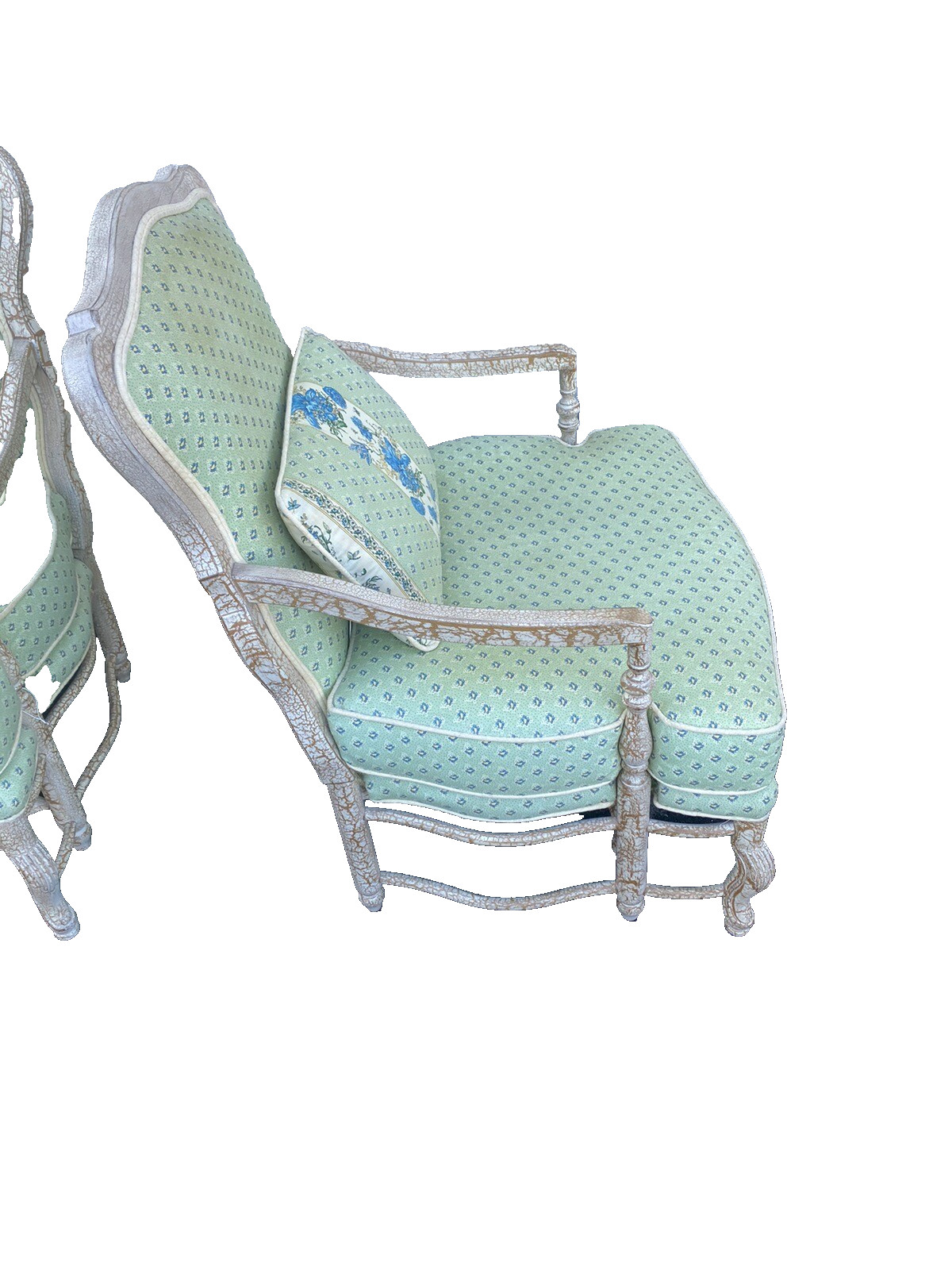 65139 Pair QUALITY Hand Made ROBB STUCKY Decorator Armchair Chair s