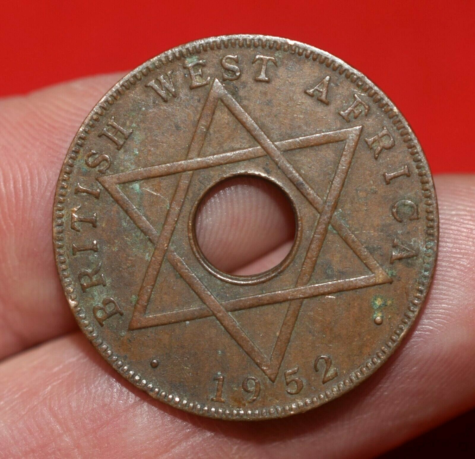Antique British West African Currency Half Penny Metal Coin Found Nigeria 1952