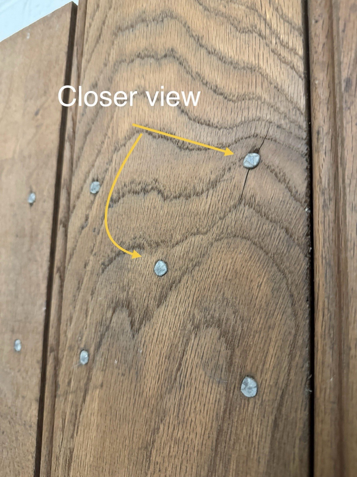 Reclaimed Oak Old Handmade Studded Ledge and Brace door 1970 Or 1965 x 745mm