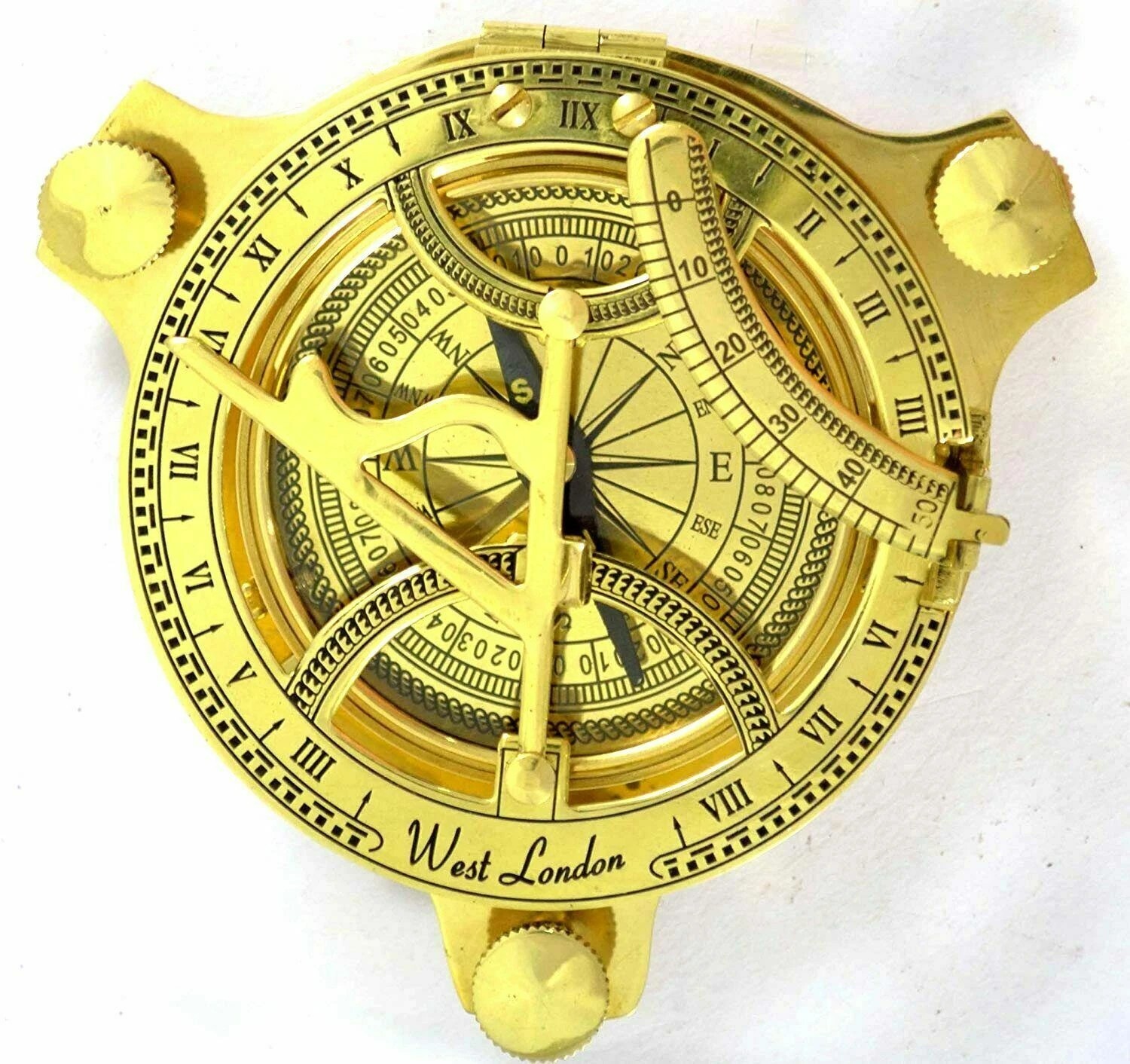 Handmade Nautical Brass Sundial Compass 4 Inch Vintage Maritime Antique Gift