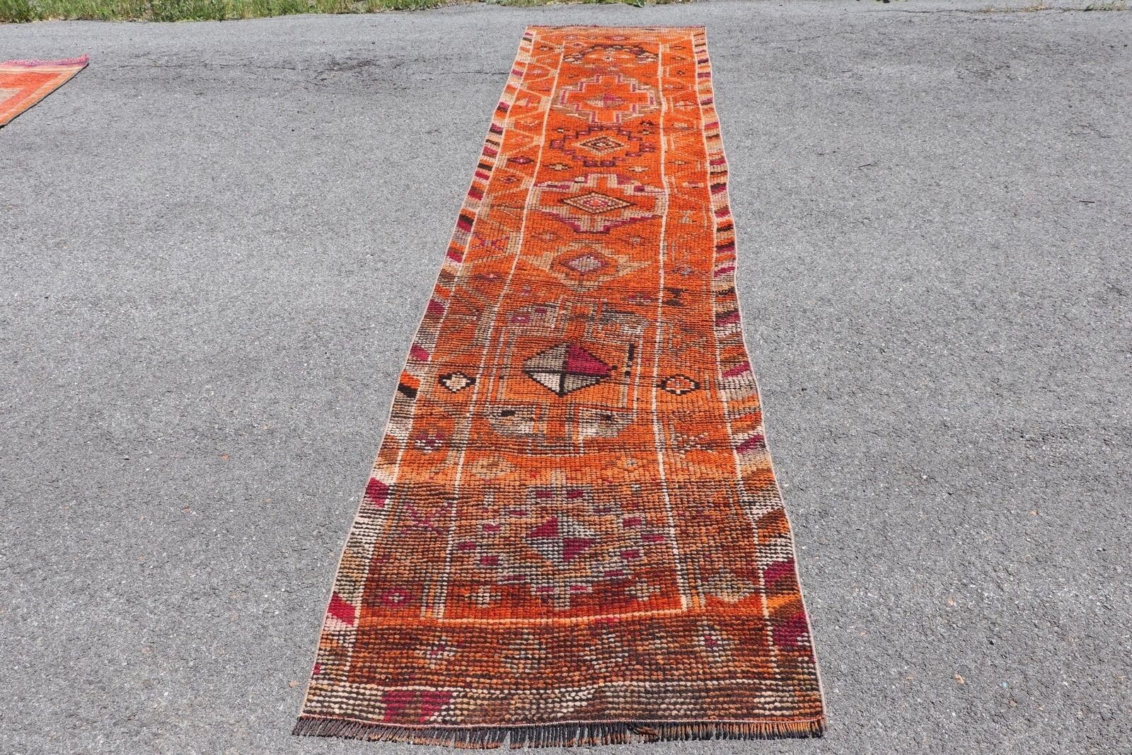 2.8×12.8 ft Runner Rugs, Turkish Rug, Anatolian Rugs, Oriental Rug, Stair Rug