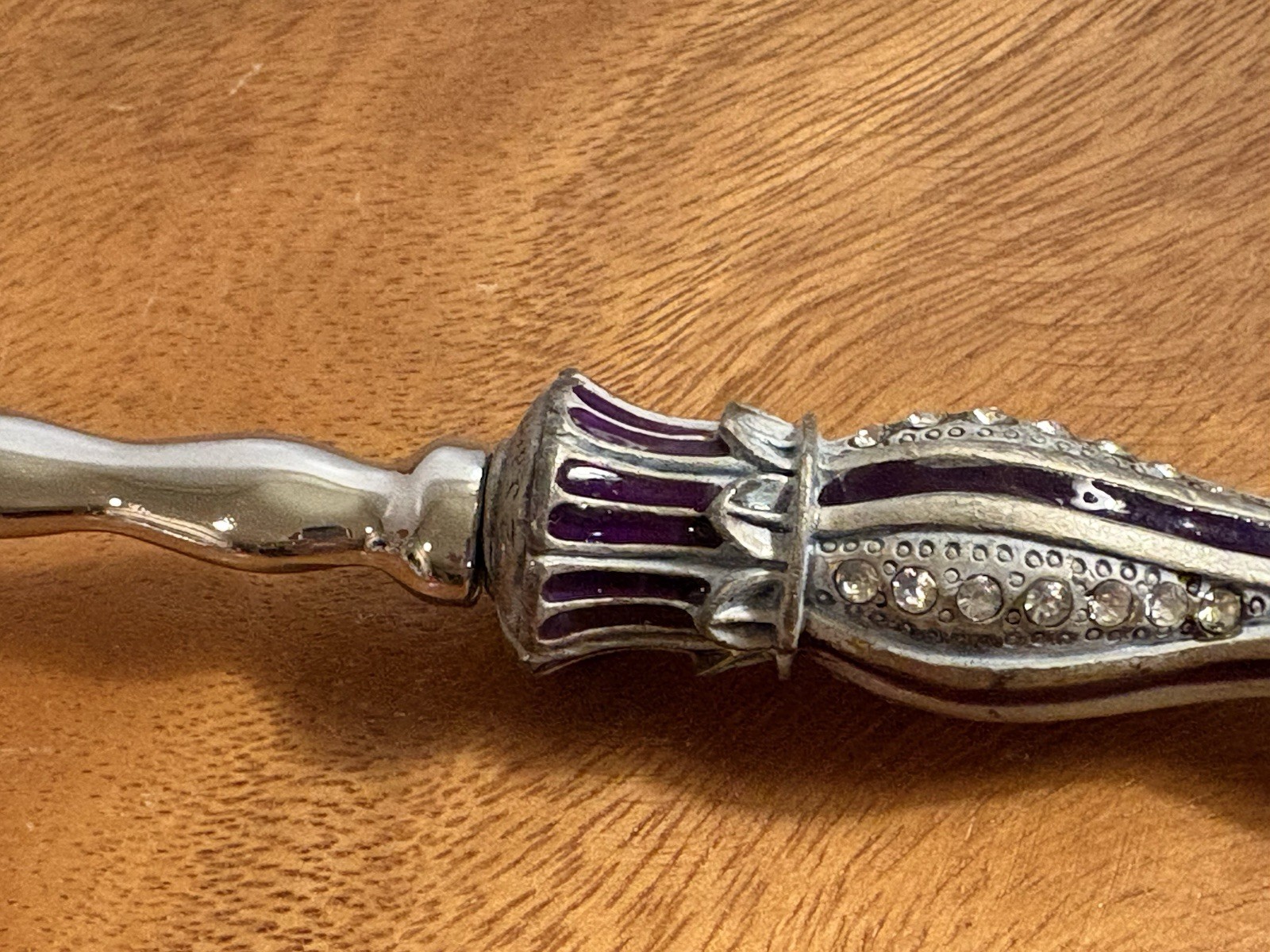 Large Crystal Decorated Serving Spoon