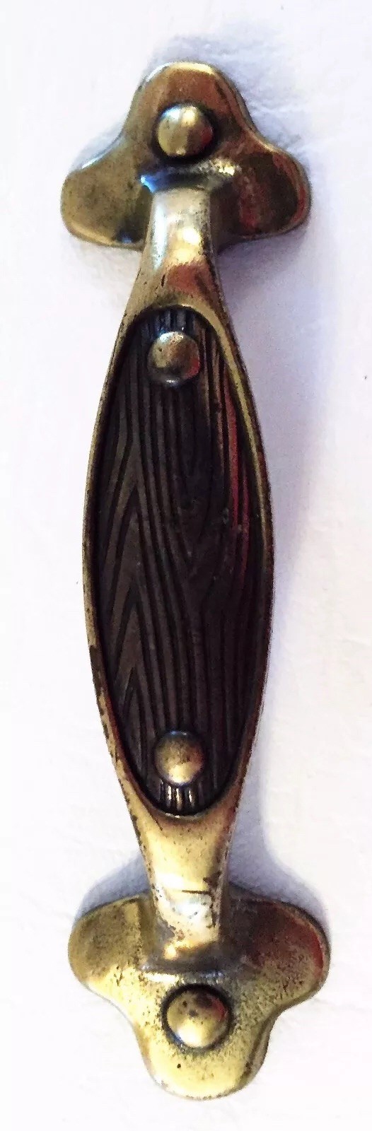 Brass Arts&Crafts Mission Art Deco vintage drawer pull cabinet handle 3″center