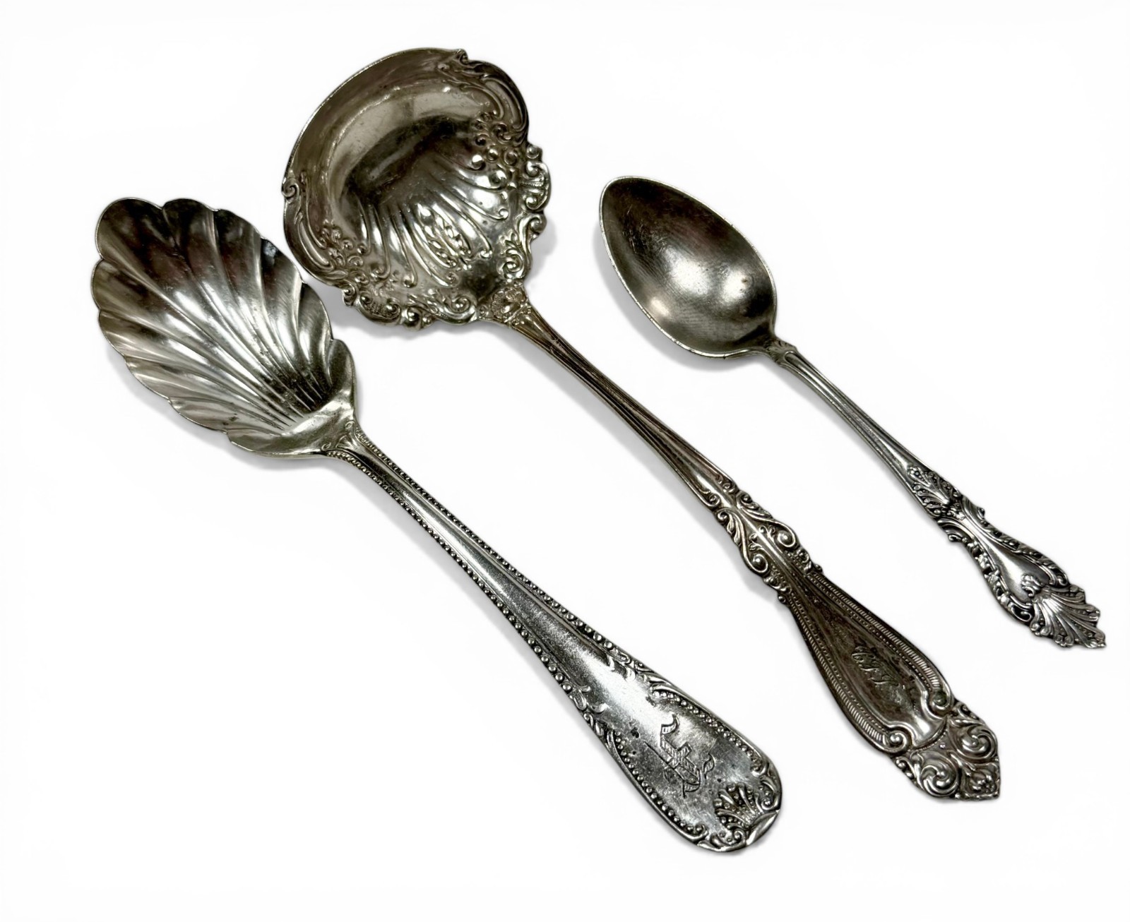 Antique Silverware Ladle, Sugar Spoon, Demitasse Spon Rogers & Hamilton