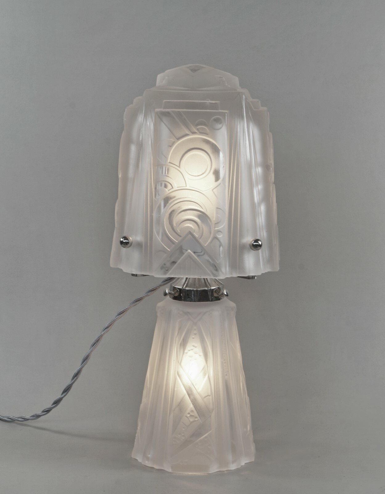 MULLER FRERES : a French ART DECO mushroom lamp 1930 … degué sabino era France