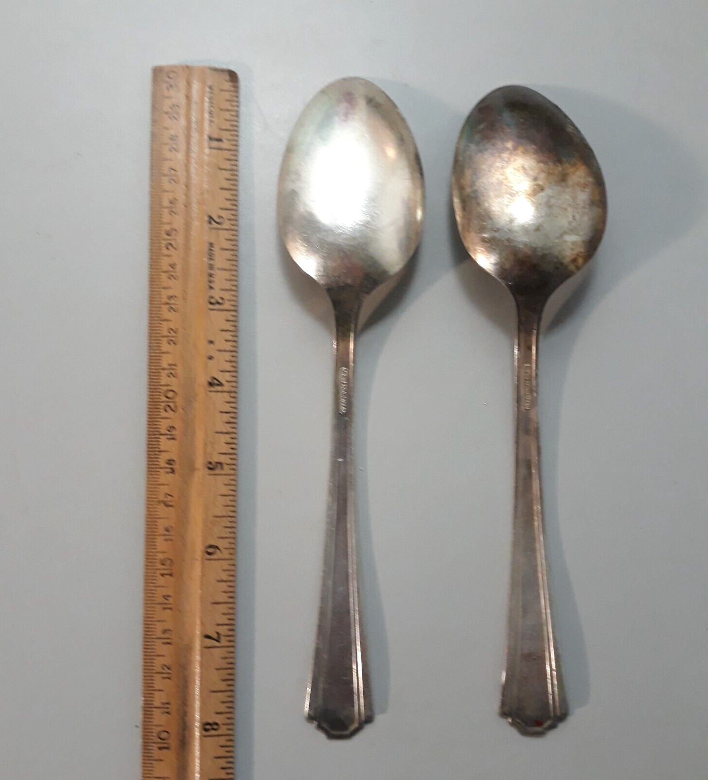 FAIRFIELD Silverplate Serving Spoons Vintage Lot of 2