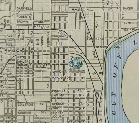 Vintage 1892 OMAHA NEBRASKA NE Map 14″x11″ ~ Old Antique Original CREIGHTON UNIV