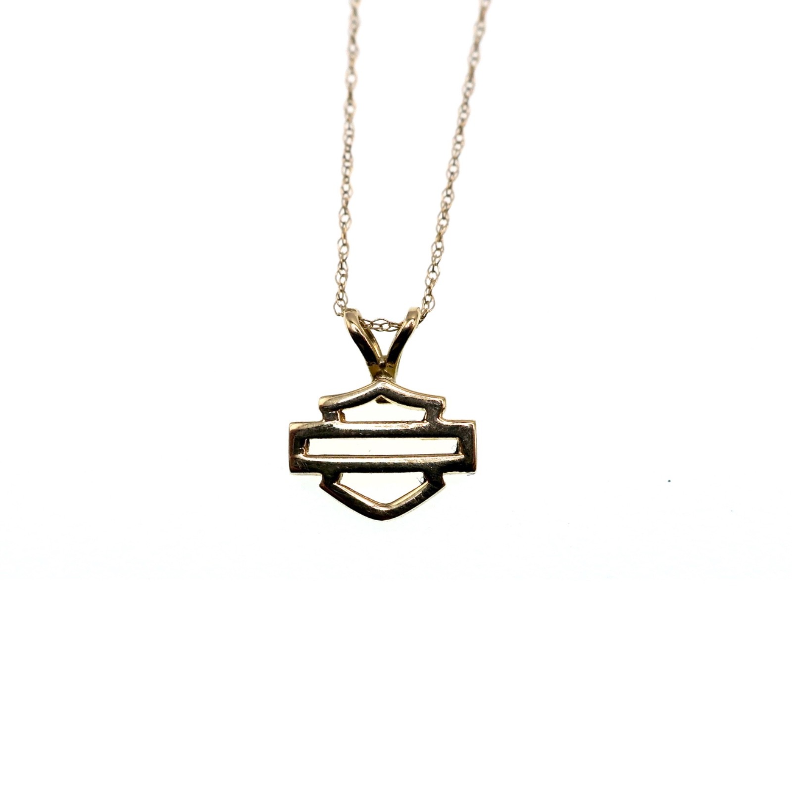 10K Solid Yellow Gold 18″ HARLEY-DAVIDSON Necklace Thin Loose Rope Chain