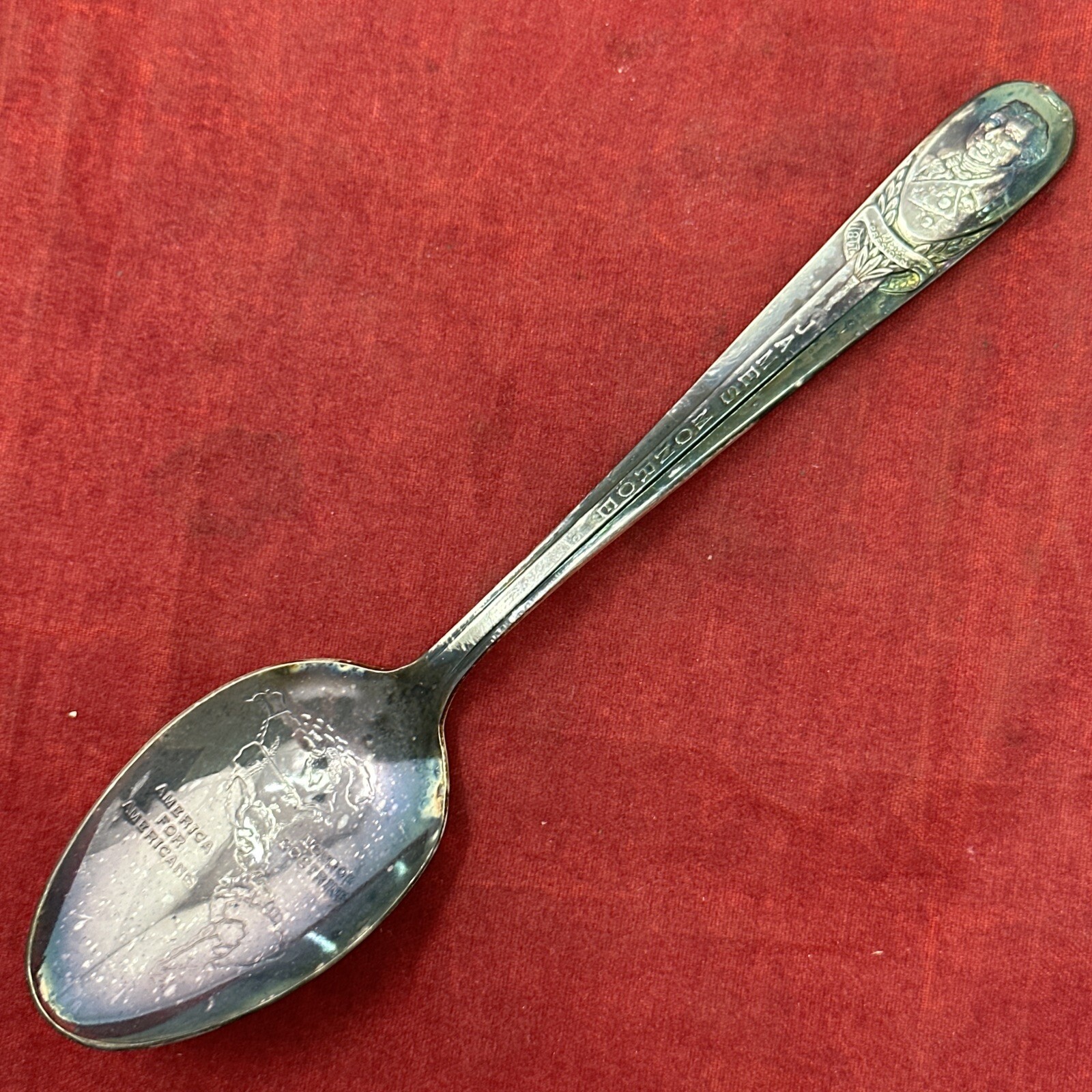 President James Monroe & Monroe Doctrine William Rogers Silver Plate Spoon