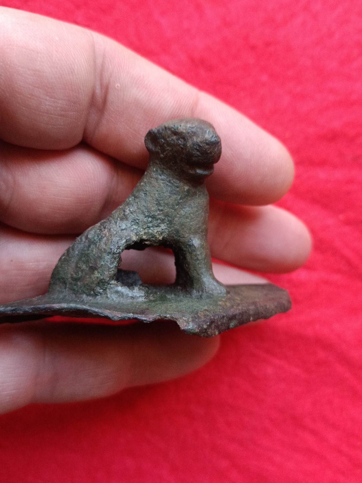 Authentic Ancient Roman Solid Bronze Lion Applique Mount – Massive Original…