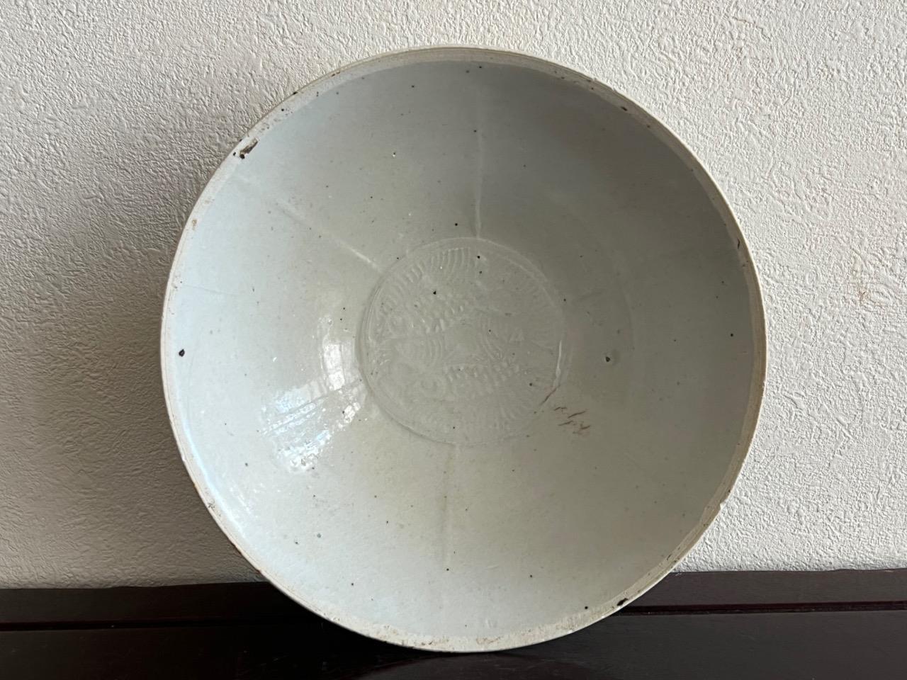 Chinese Song Dynasty YingQing Qingbai Fish Bowl / W 16.2[cm] / Pot Plate Ming