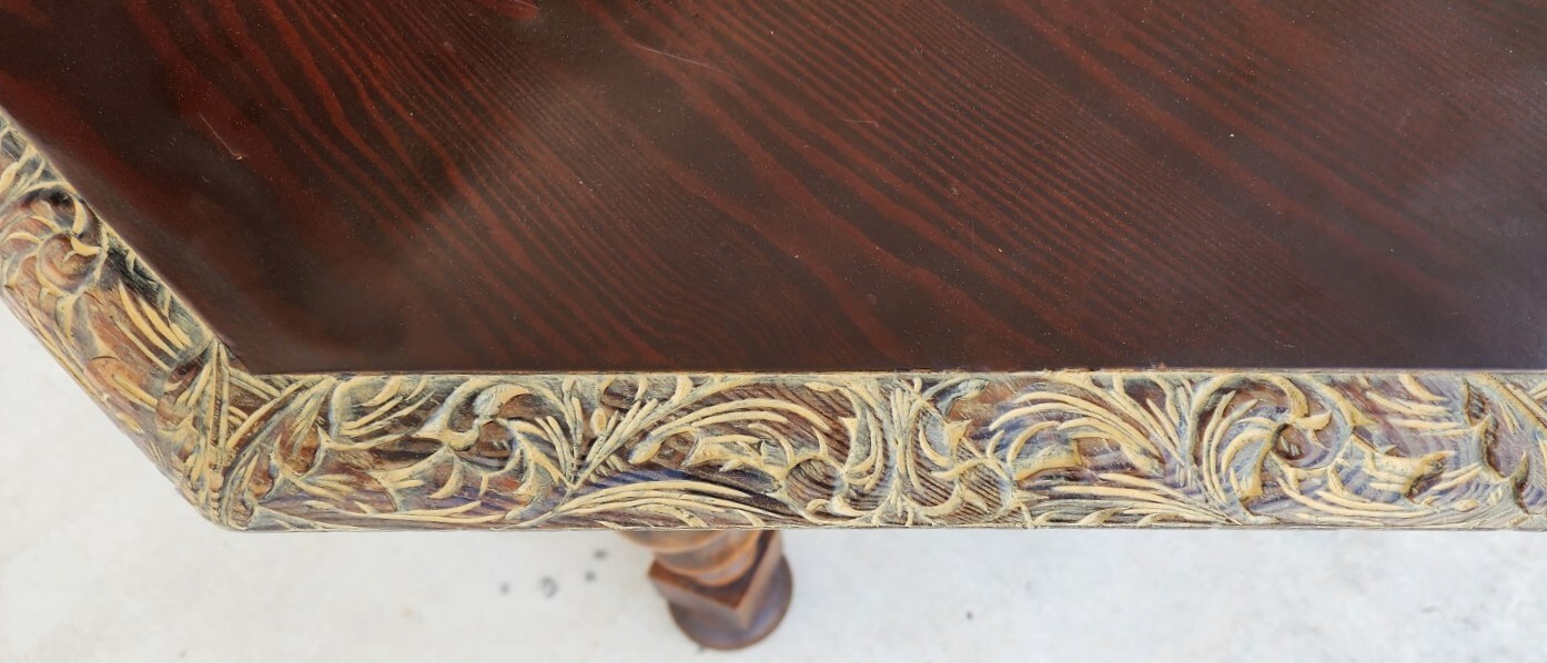Antique French Table Louis XIII Octagonal Barley Twist 1800s