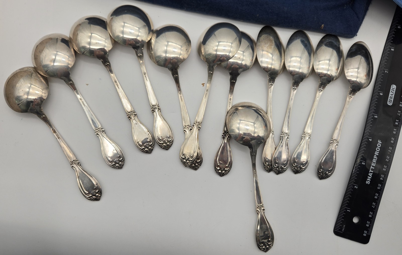 Antique 1905 Frank M Whiting Victoria-Florence Sterling Silverware Service for 8