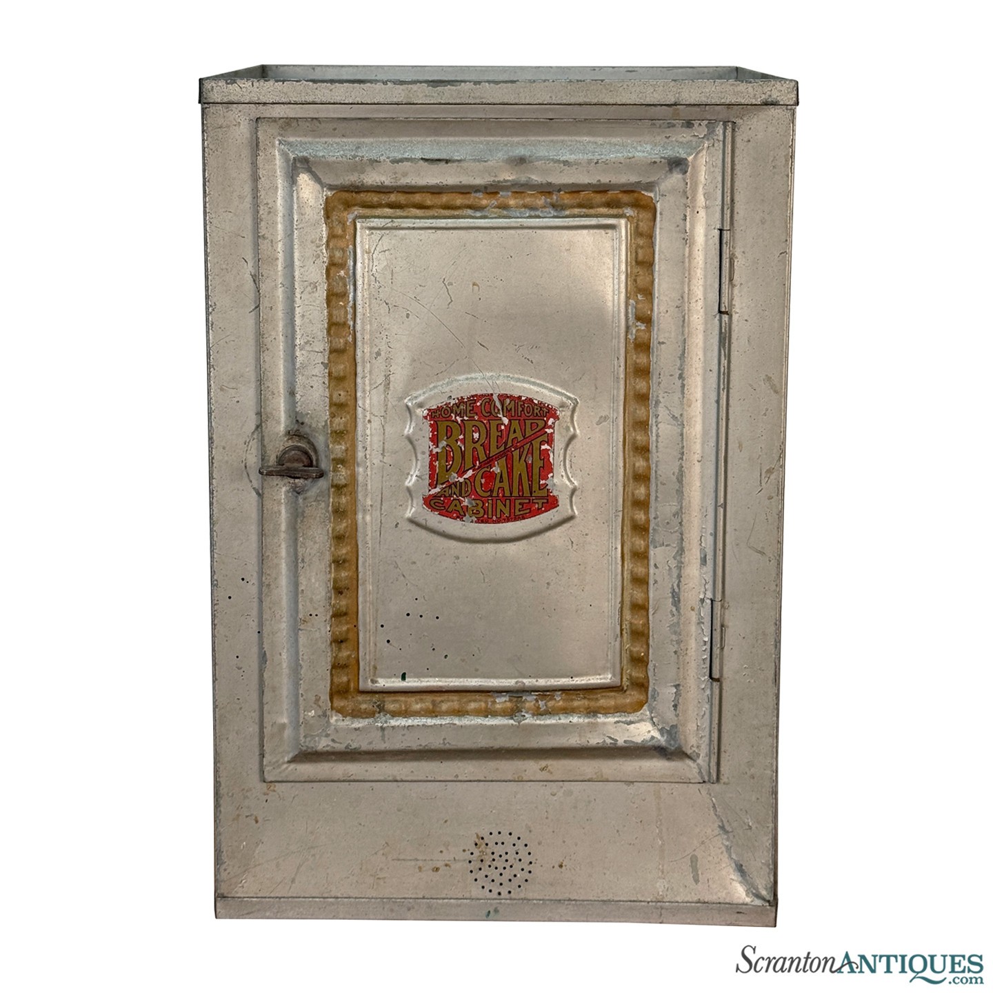 Antique Farmhouse Tin Metal Bread & Cake Cabinet Cupboard