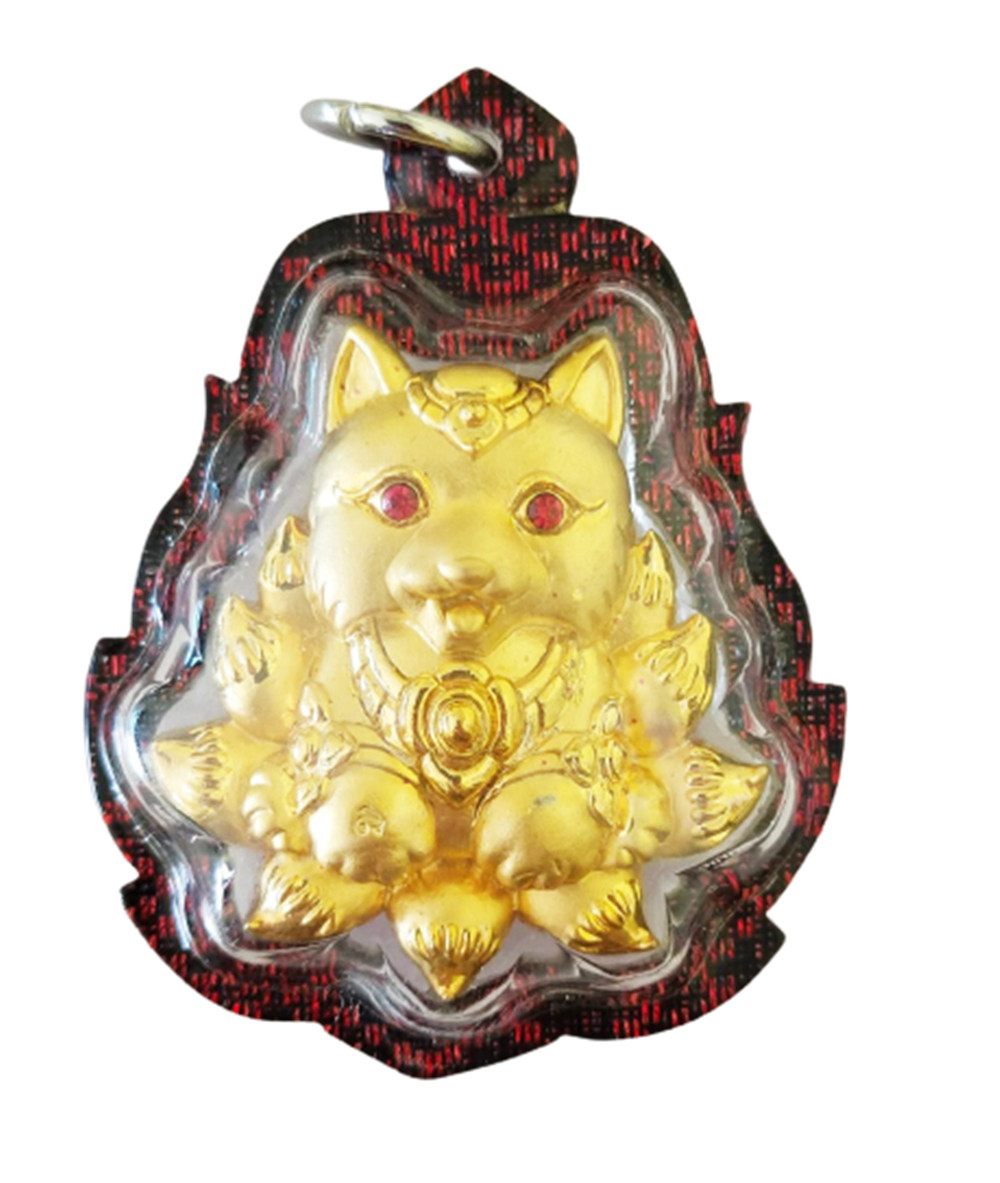 9 Tails Fox Lady Thai Amulet Charm Talisman Love Money Fortune Lucky Kruba Tao