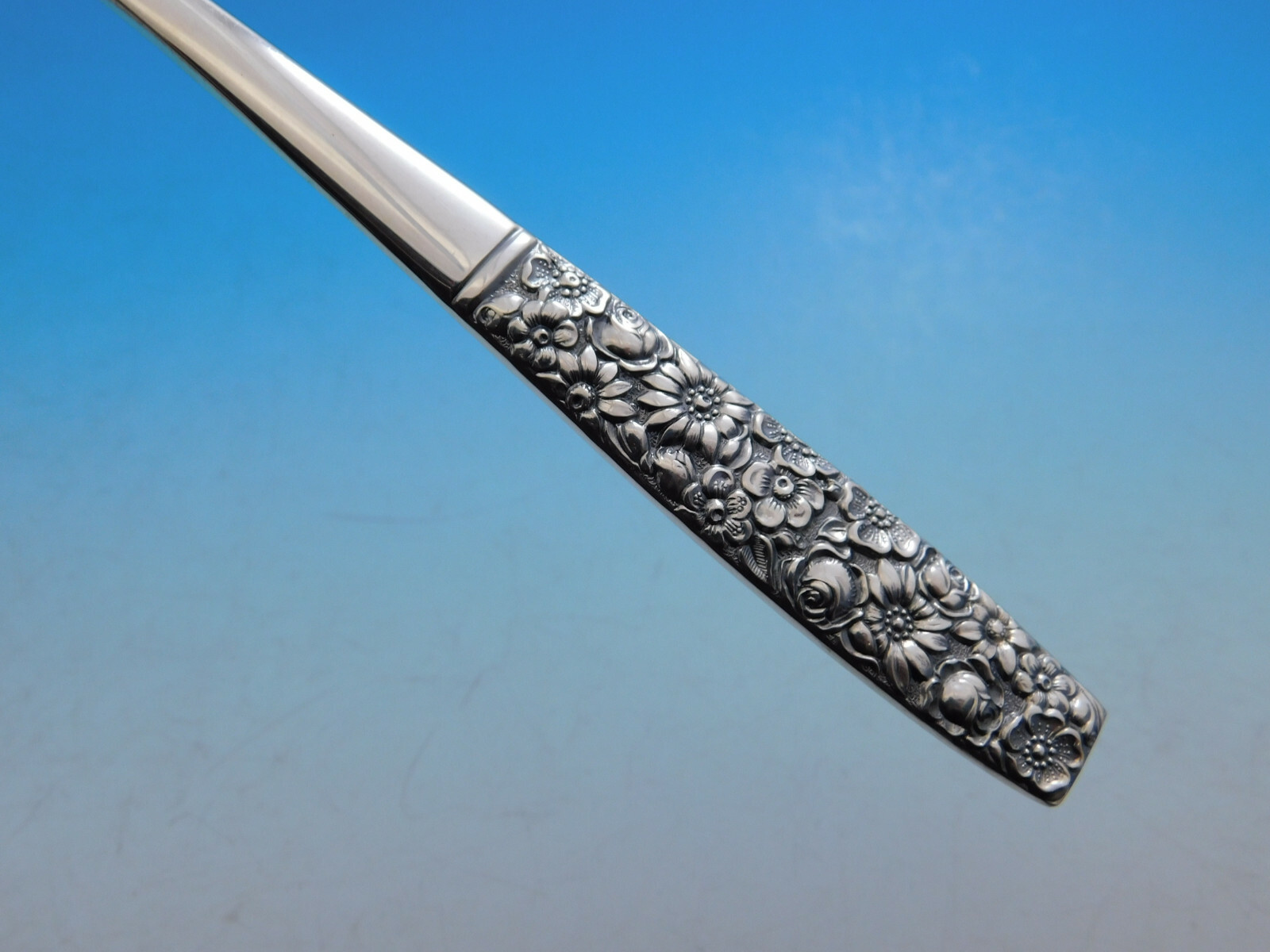 Contessina by Towle Sterling Silver Sugar Spoon 6 1/4″ Serving Floral Modern