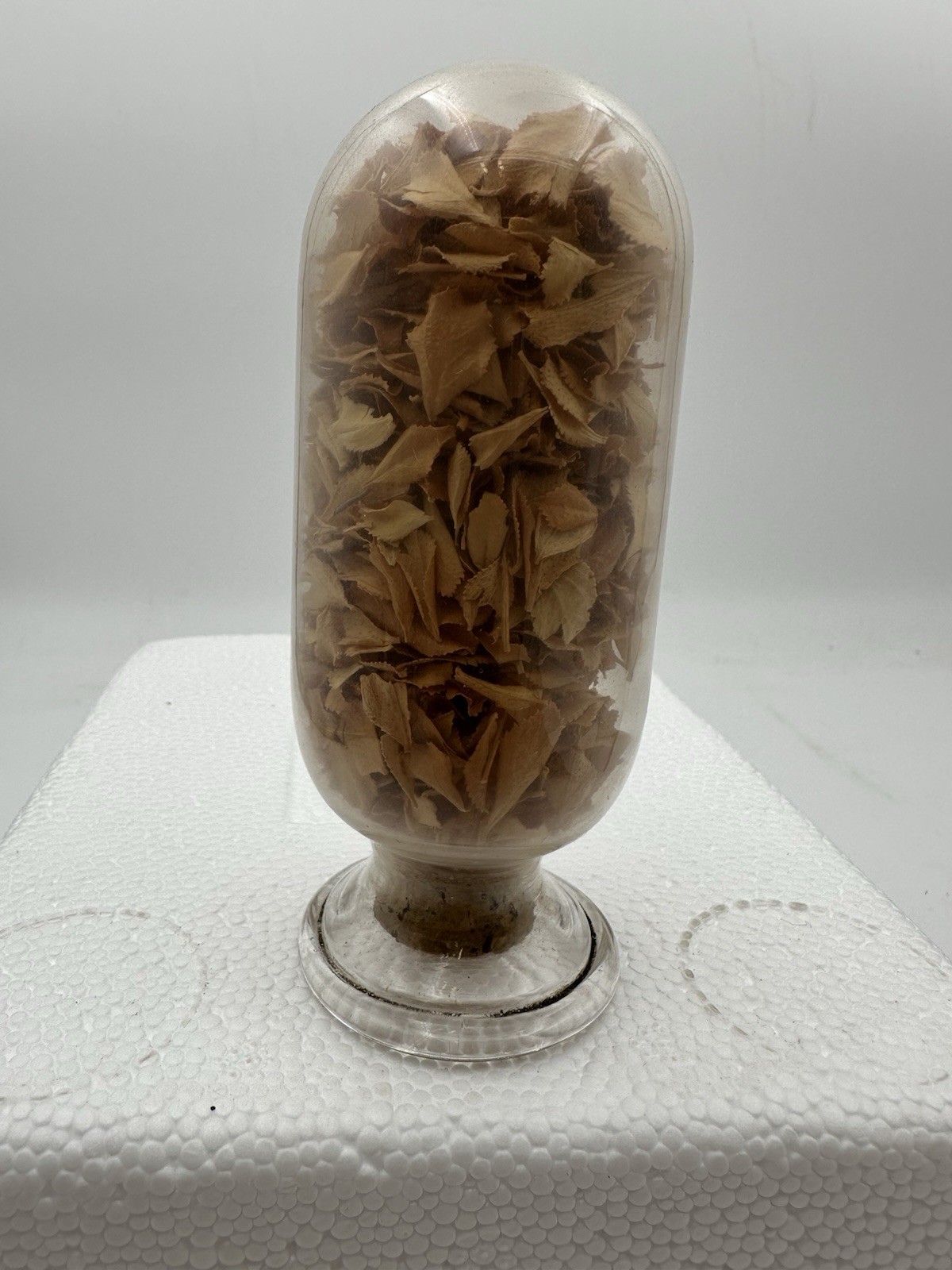 Antique Apothecary Inverted Display Globe Unknown Contents 5” Tall Museum Pc.