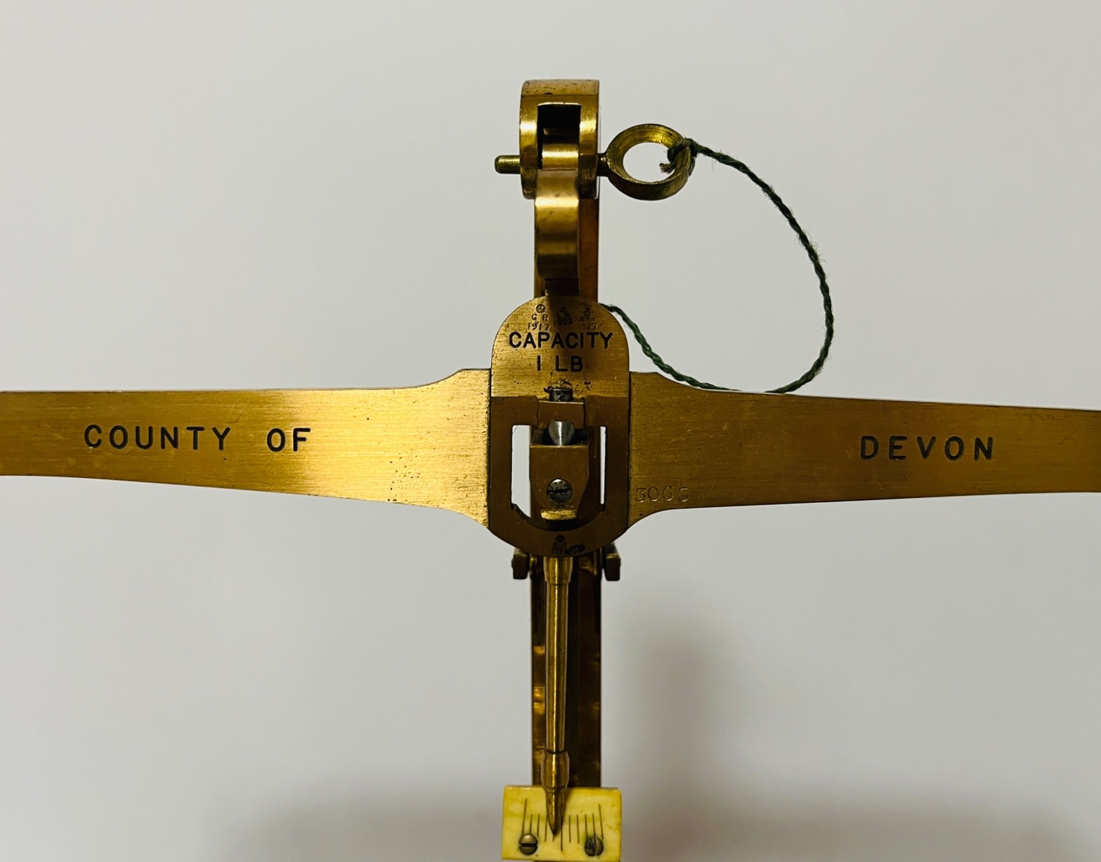 Antique Devon County Travelling Excise Brass Balance Scales De Grave 1903