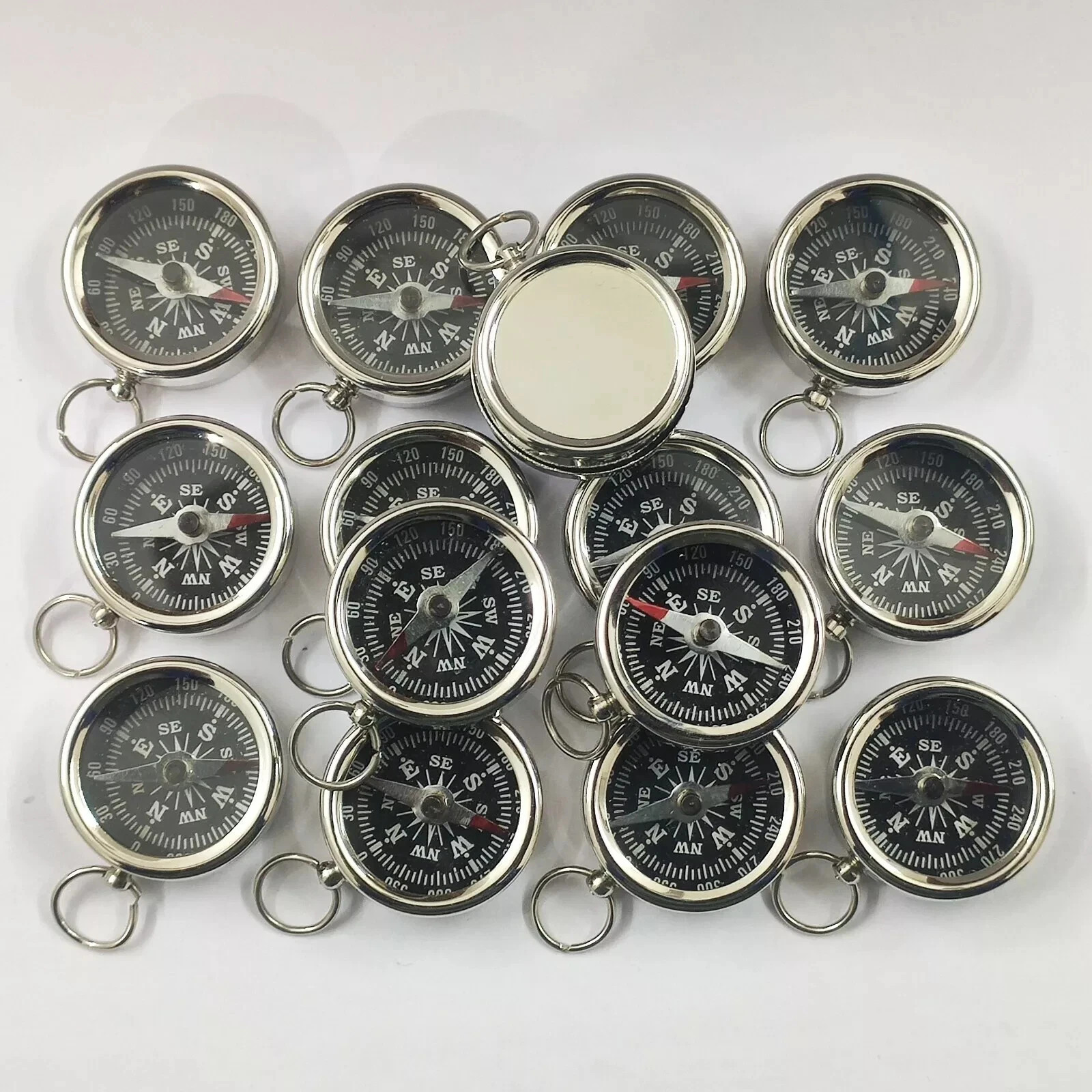 Brass Pocket Compass Lot of 100 Pieces Nautical Marine Nickel Compass Gift