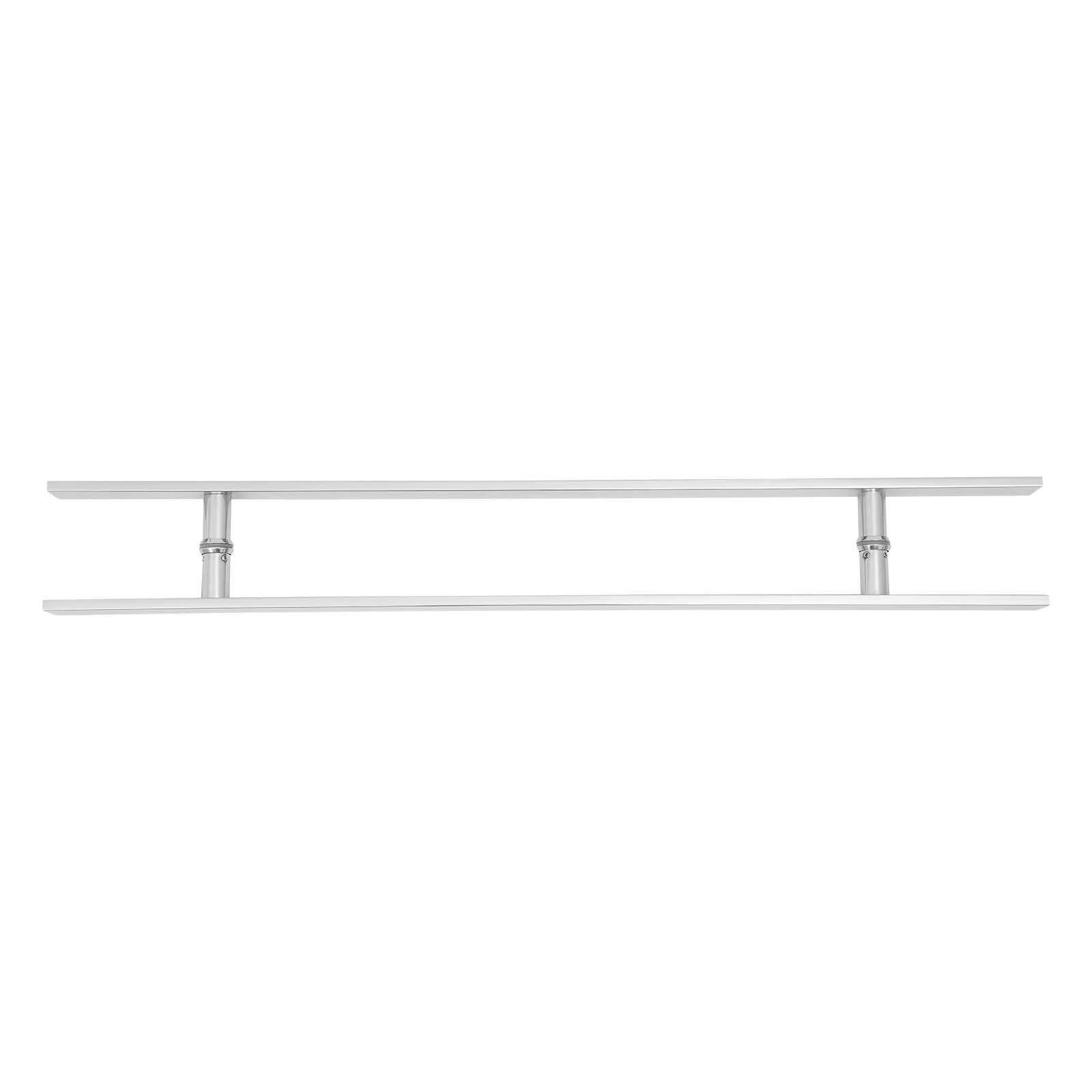 Pair Stainless Steel Push-Pull Barn Door Handles 89.5 × 4.06 cm Modern Silver