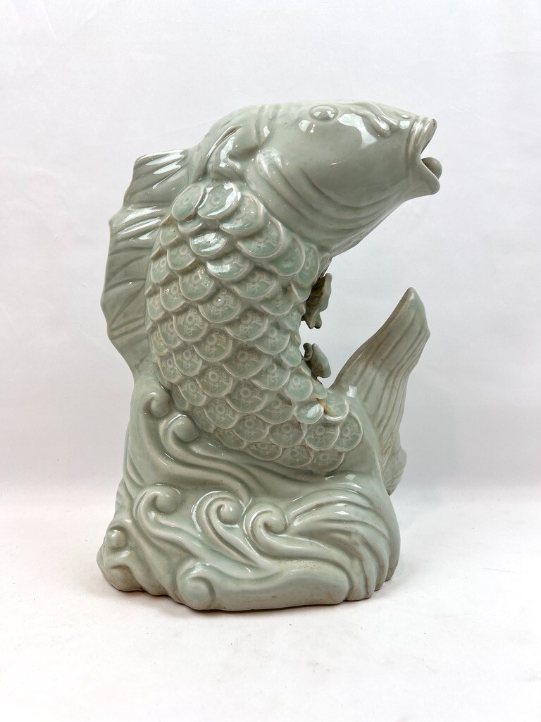 Extra Large Celadon Chinese Fish – GOOD CONDITION