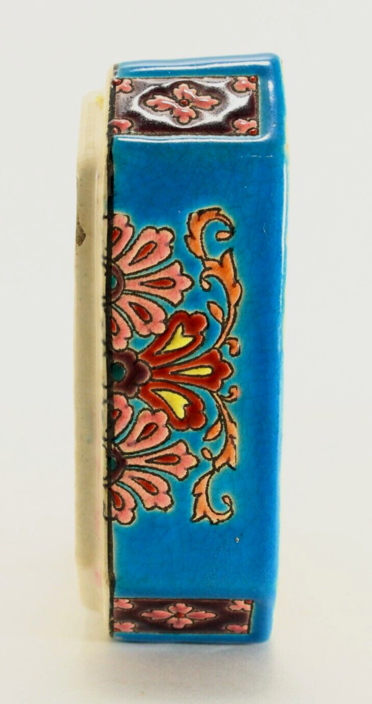 = 1920-1936 LONGWY Square Faience Box, Kenilworth Studio, France