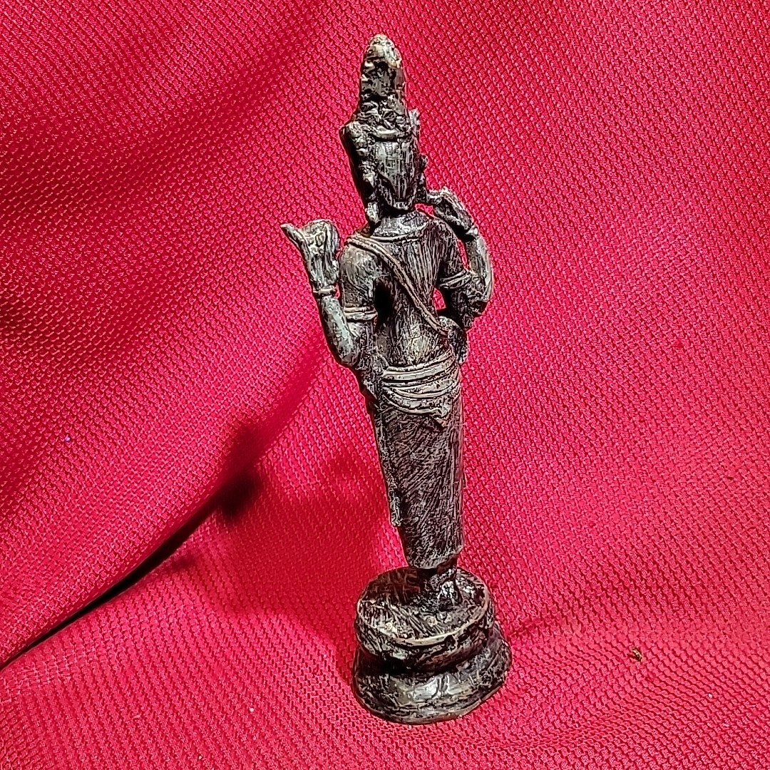 10″ LAKSHMI LAXMI SHRI standing Bronze Metal statue figure hindu decor Vishnu