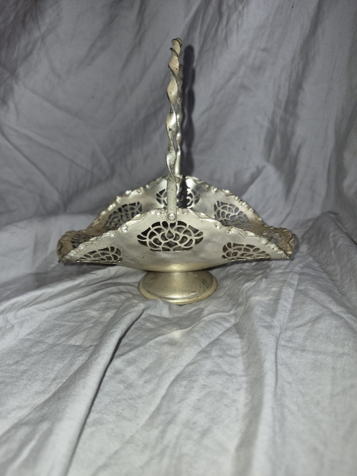Vintage BMF West Germany Silver Plated Pierced Candy Basket – Mid Century