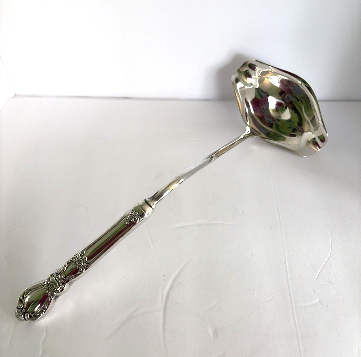 Rogers Bros Silverplate Double Bowl Ladle Grand Heritage Design 15”vintage