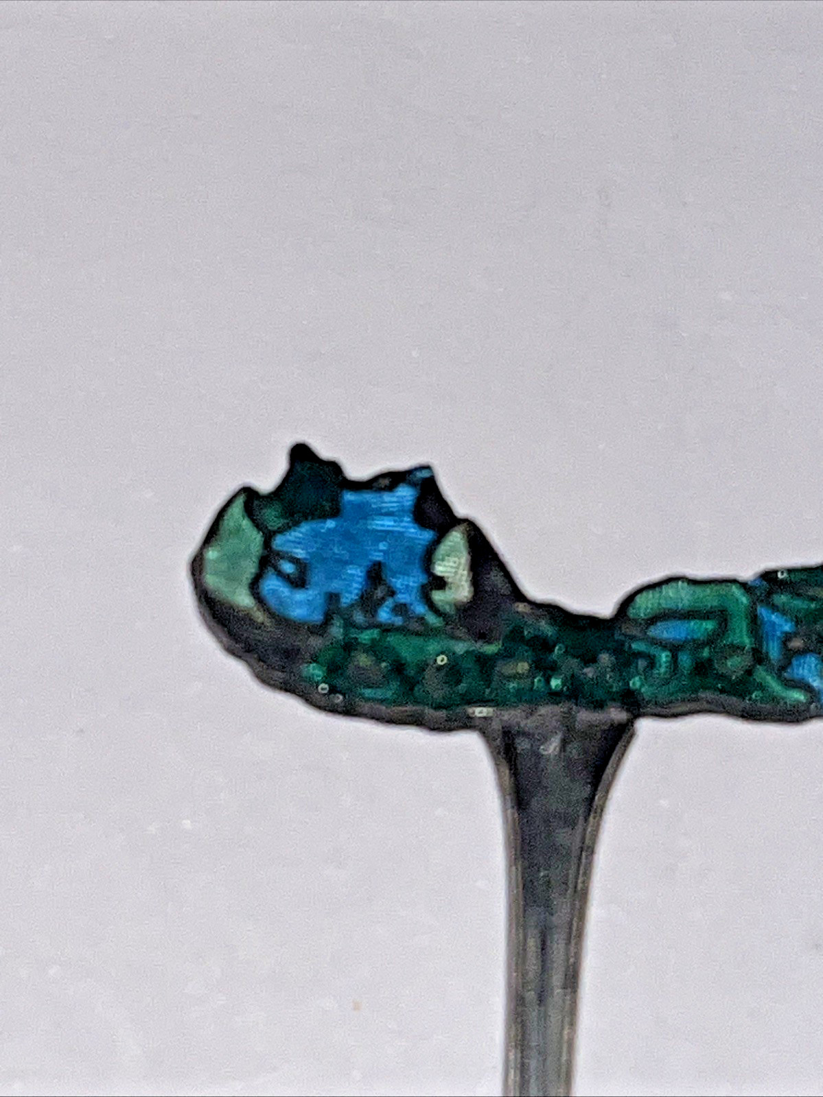 Sterling Silver Bermuda Souvenir Spoon Enamel Island As Found