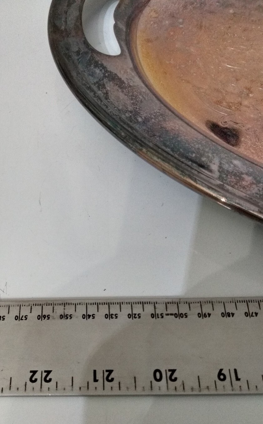 GORHAM Large 22″ Silver Platted 1959 Colonial Tea Platter. Oval. Engraved. YC407