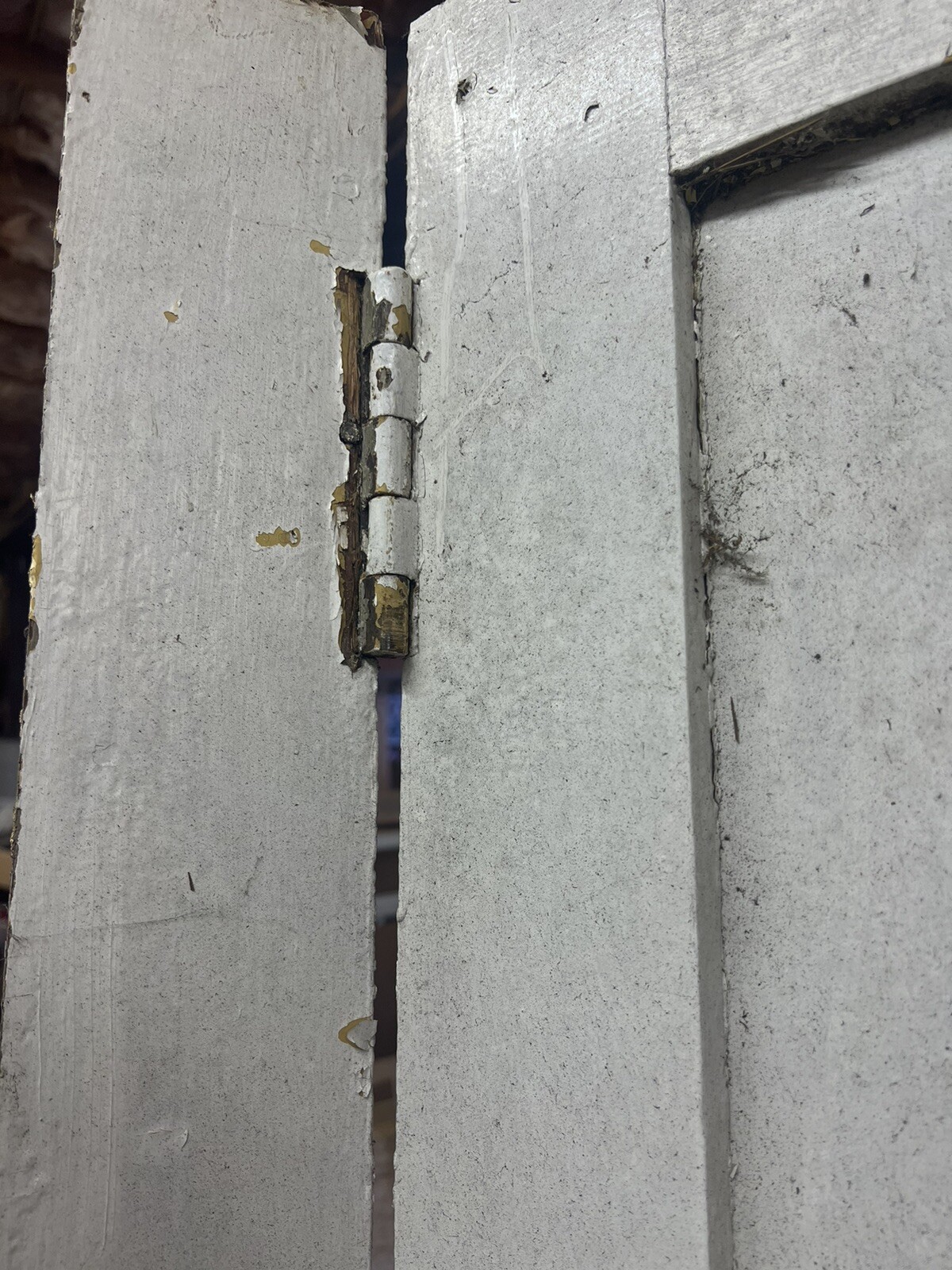 Antique Rustic / Farm Door with original old Hardware & Nails 35 9/16 x 75 1/2