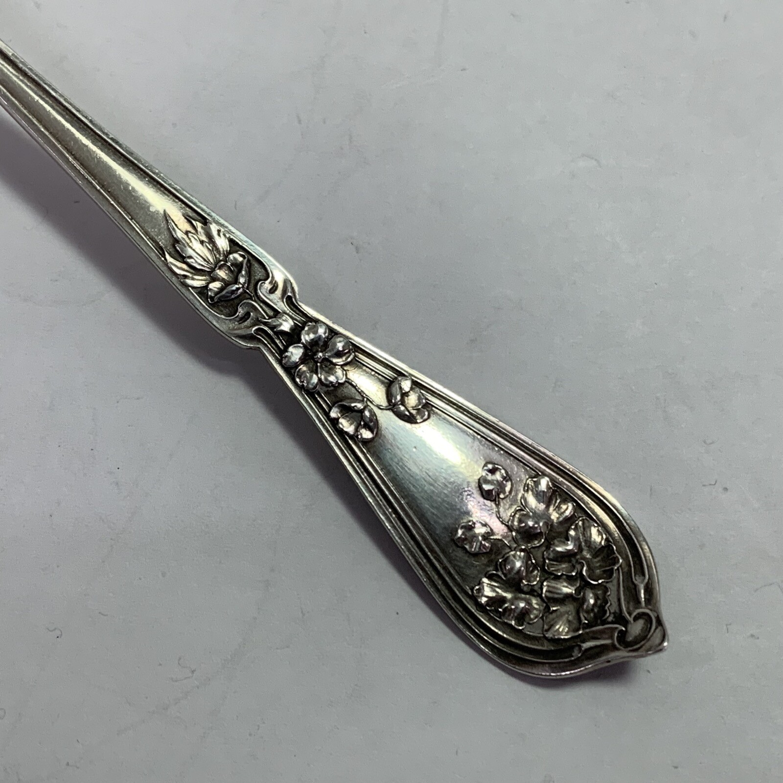 Blackinton Sterling Flatware, Sweetbrier, Olive Spoon, 5 3/4 inches, no mono
