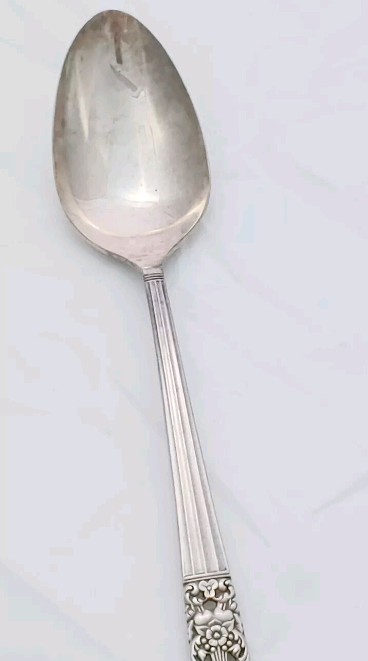 Oneida Community Coronation Serving Spoon Silverplate Flatware 8.5 inch