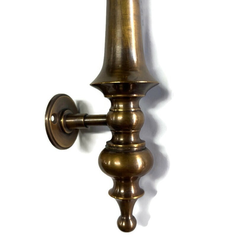 Large SPUN Brass Door Pull Handle – 30cm (12″) Vintage Style Solid Brass GRAB