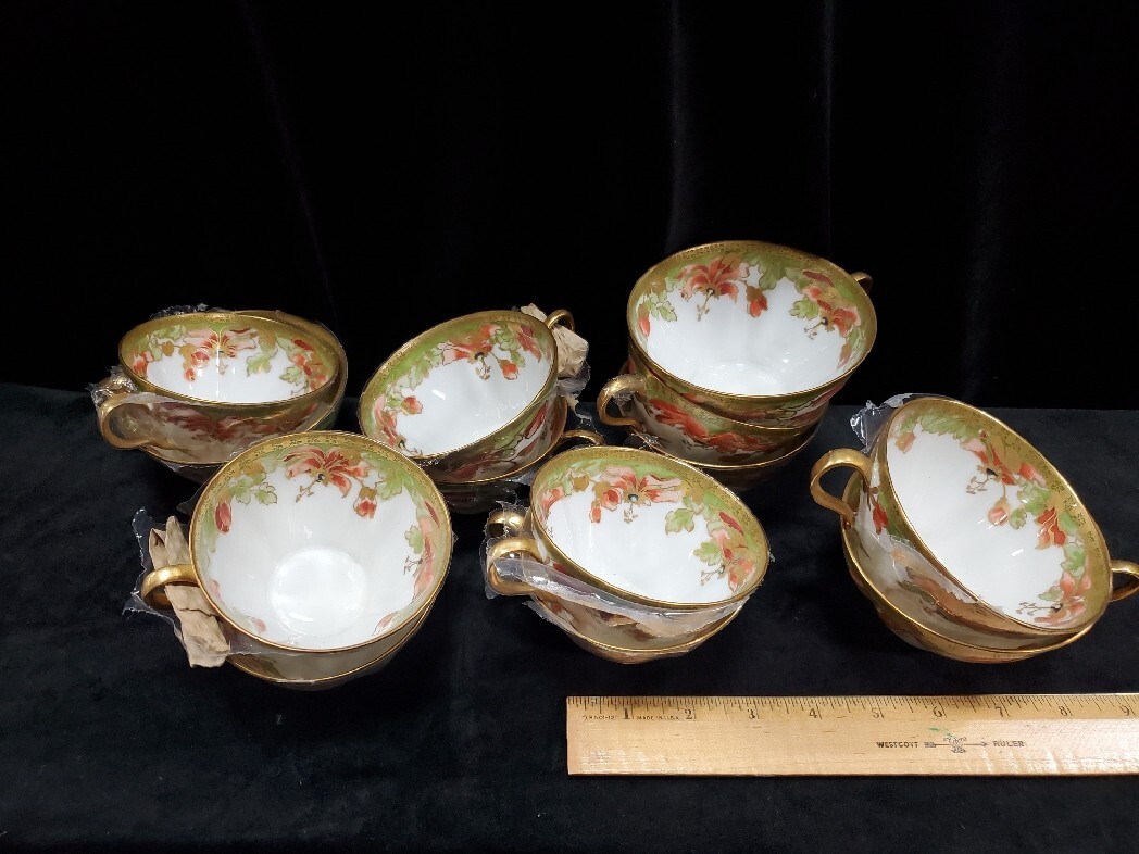 Rare Early HAVILAND & CO Limoges France Thirteen (13) coffee/tea cups 1880s
