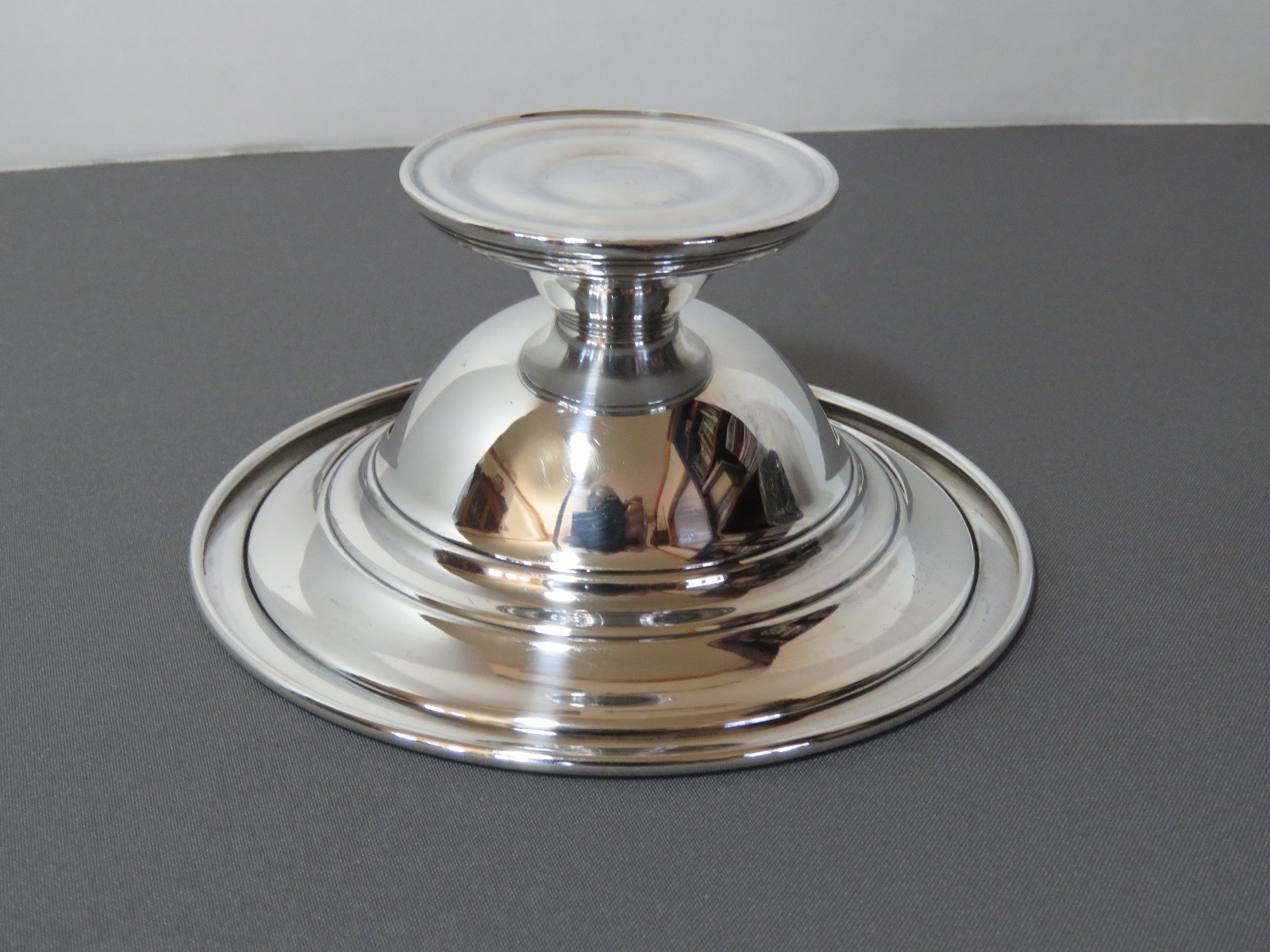 Antique La Pierre STERLING .925 Pattern 47 Plain 6 inch Round Compote Weighted