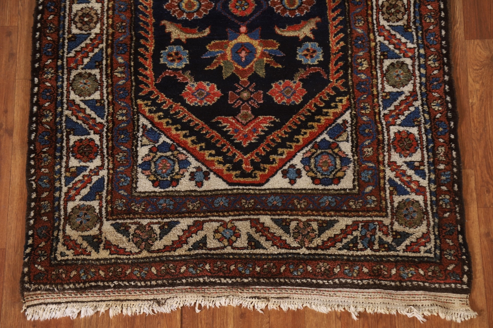 Pre-1900 Vegetable Dye Bakhtiari Runner Antique Rug 3′ 6″ x 10′ 3″ Handmade Rug
