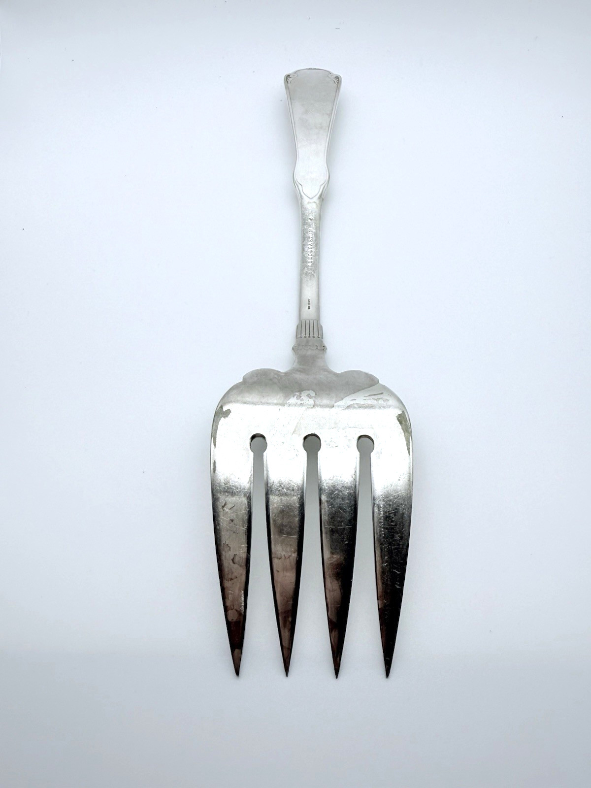 Antique Reed & Barton c.1898 Silverplate Large Cold Meat Fork Pattern: Pearl