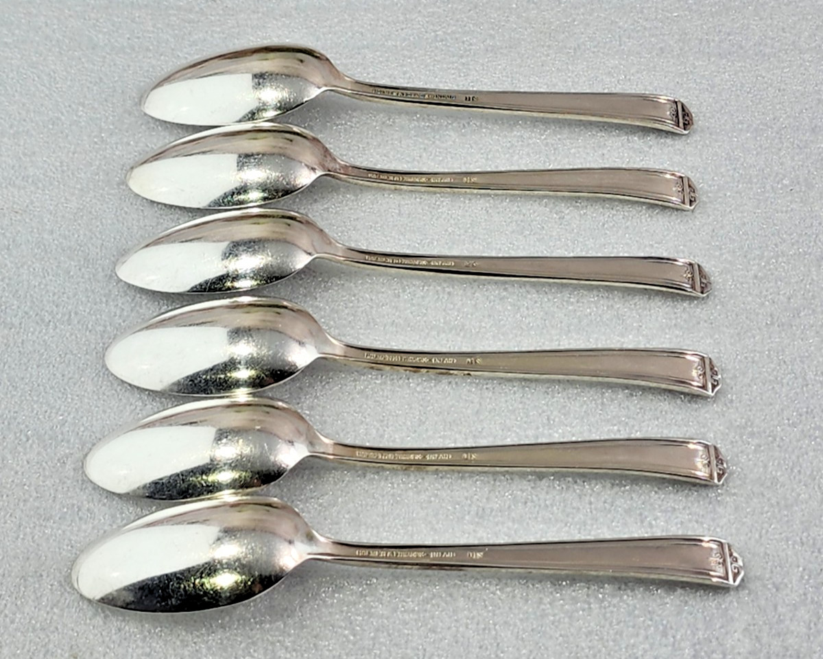 I.S. CENTURY Holmes & Edwards Silver Plate 1923 Teaspoons (6)-Free Shipping!