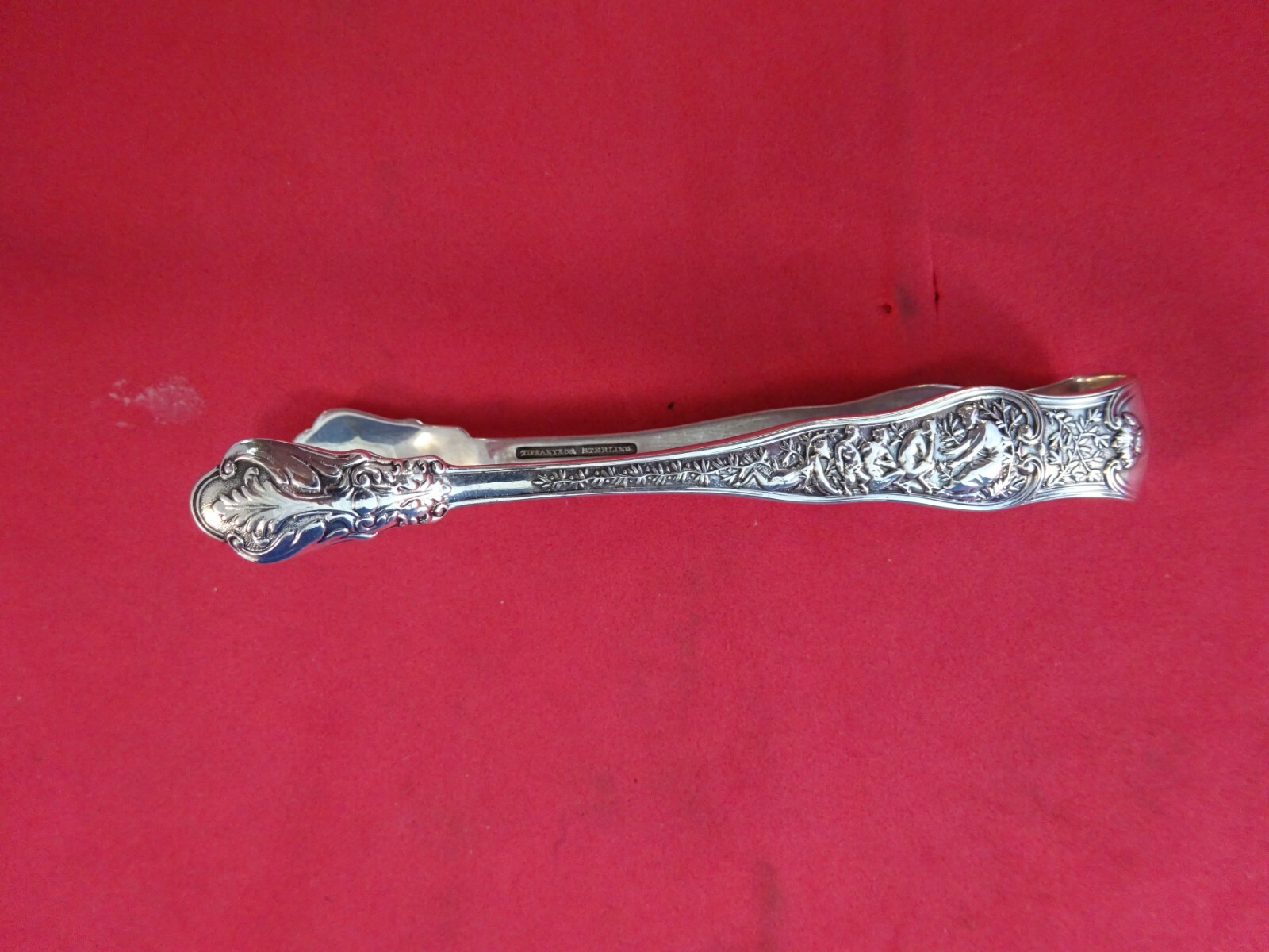 Olympian by Tiffany and Co Sterling Silver Sugar Tong Lobed Bowls 4″ Antique